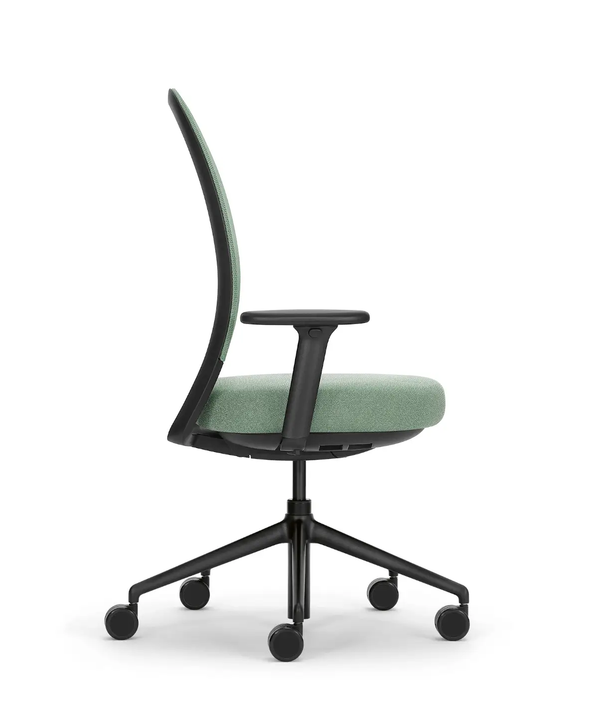 Girsberger Marva EcoKnit Bürostuhl in Lichtgrün von der Seite