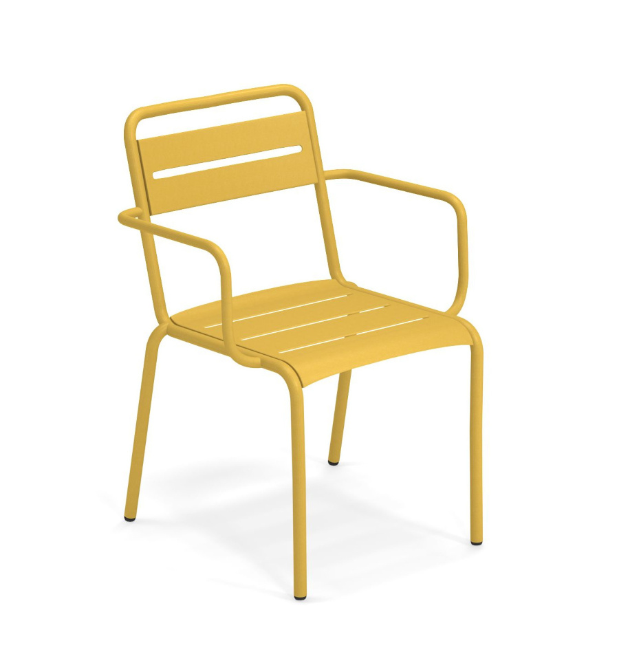 Star Armlehnstuhl, currygelb