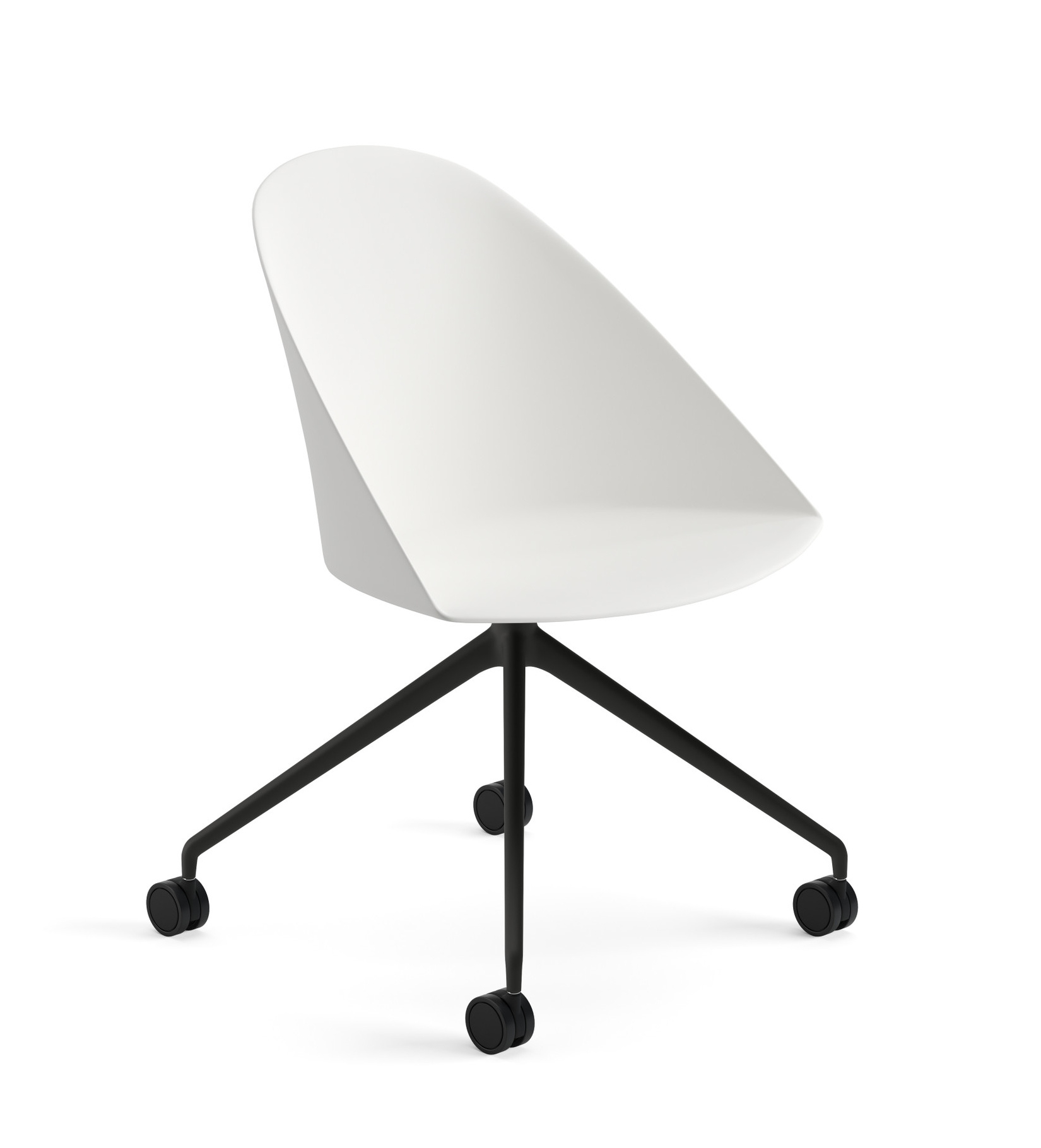 Cila Stuhl, kunststoff, schwarz / weiß #2216