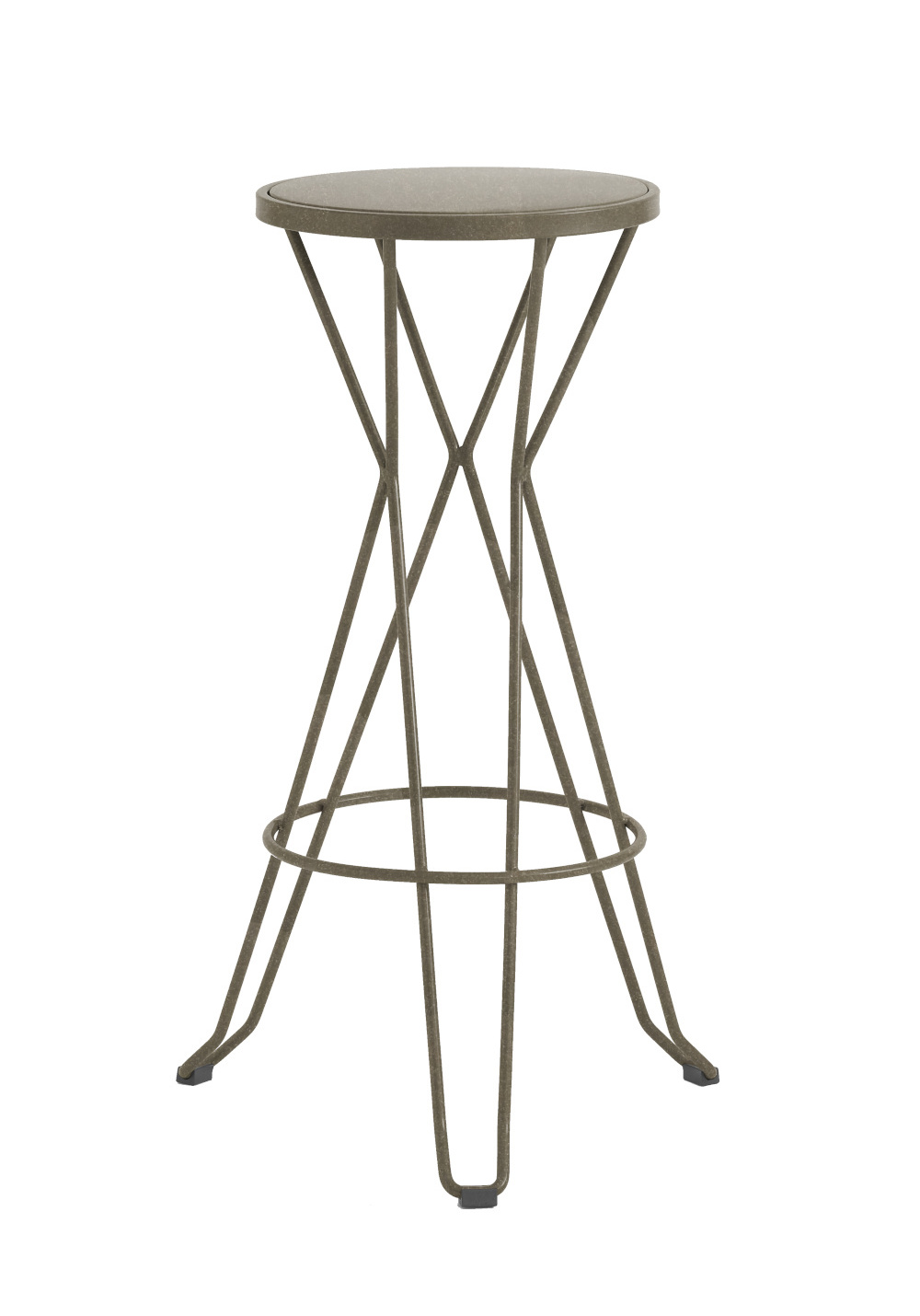 Capri Barhocker, höhe 76 cm, bronze