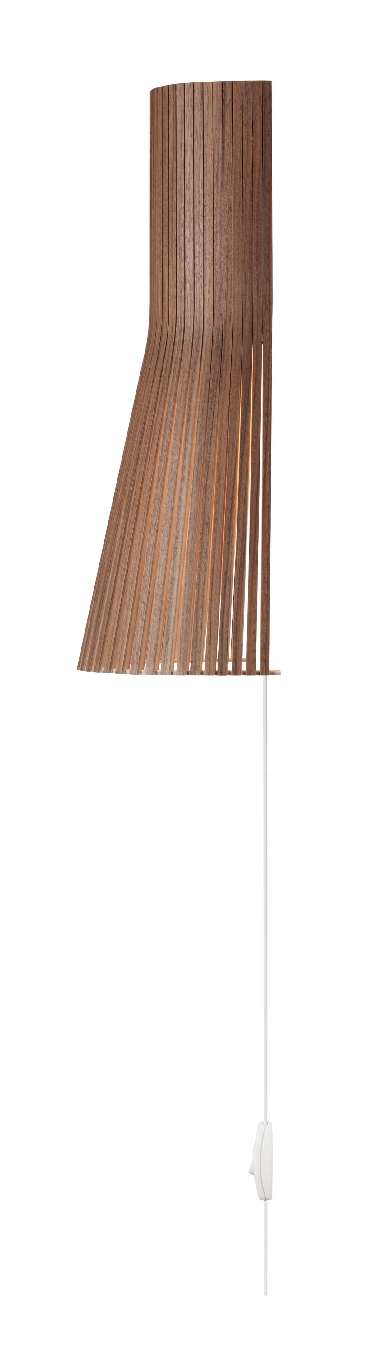 Secto Design Licht/Schwarz Secto 4231 Wandleuchte, Mit Kabel, Walnuss