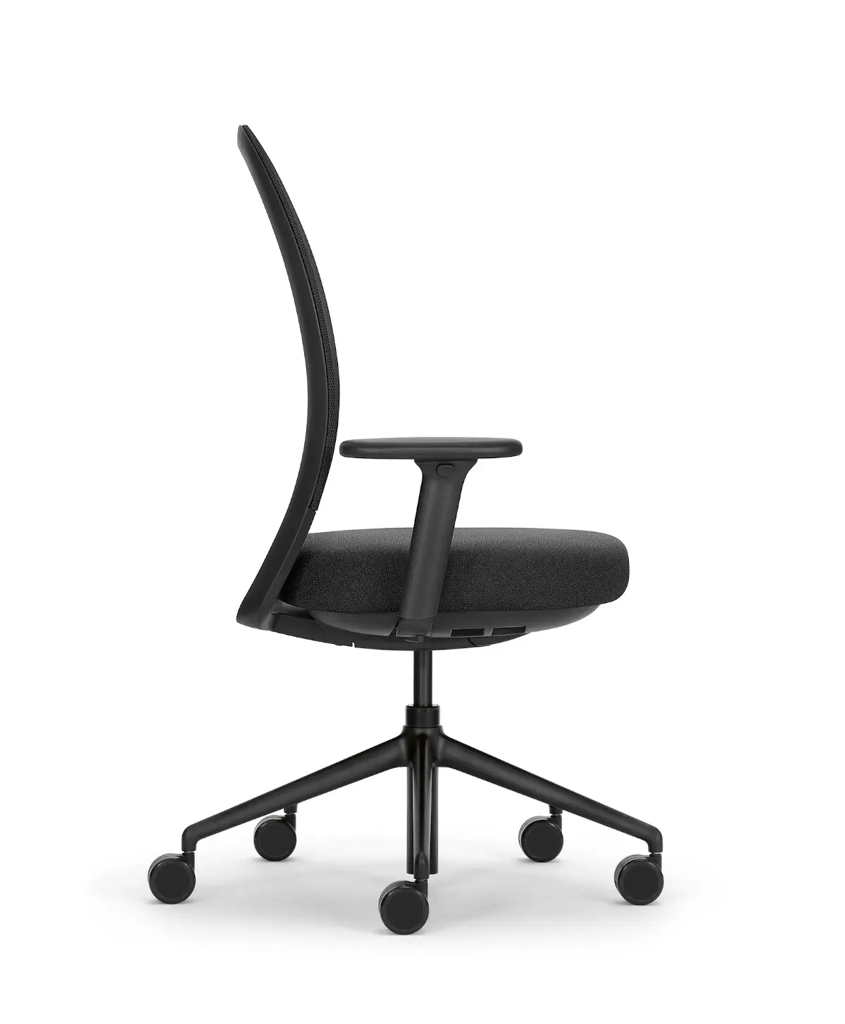 Girsberger Marva EcoKnit Bürostuhl in Schwarz von der Seite