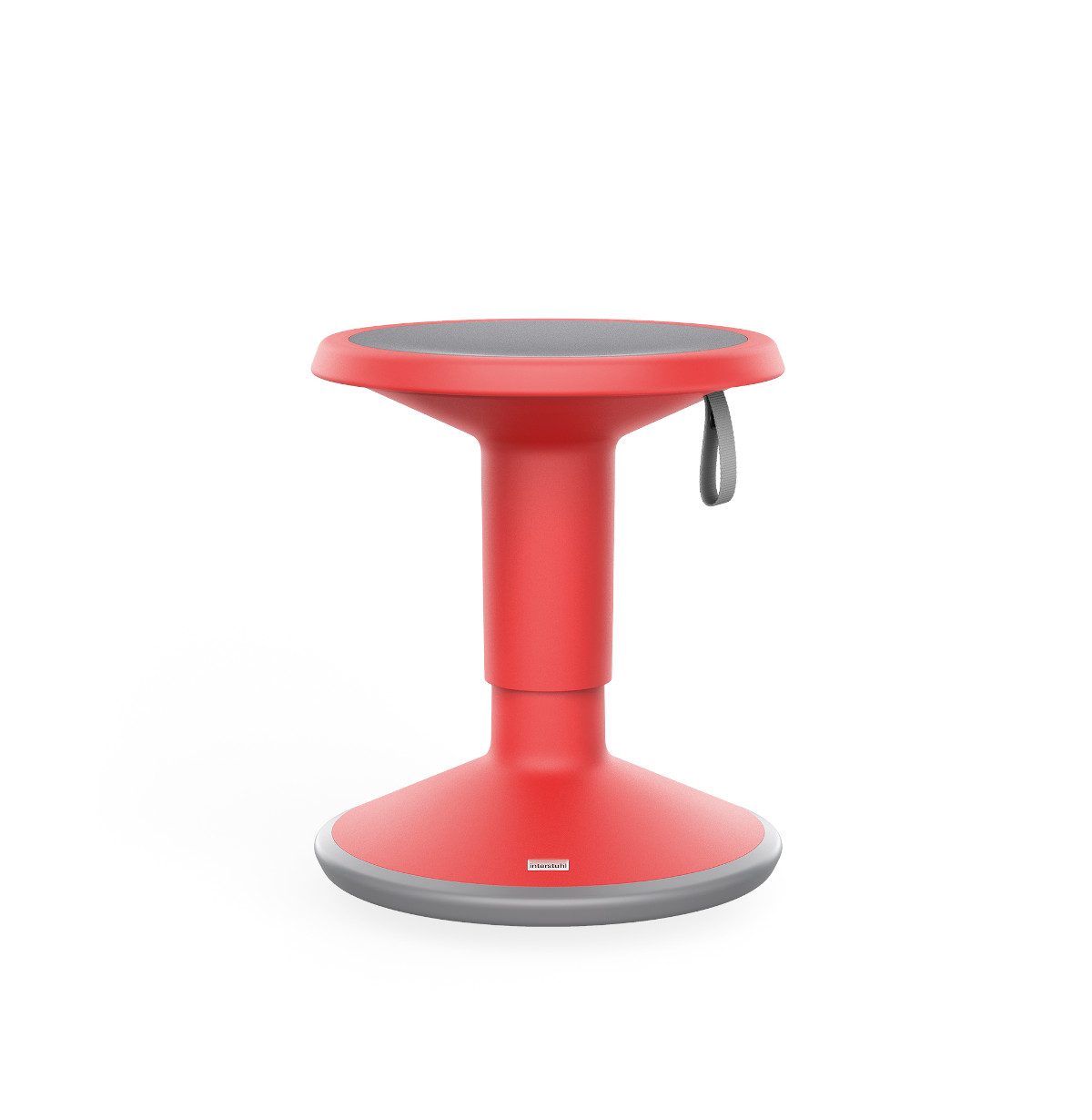 UP Junior Sitzhocker von Interstuhl, drehbar, höhenverstellbar, flexibler Bürohocker, stabil und bequem.