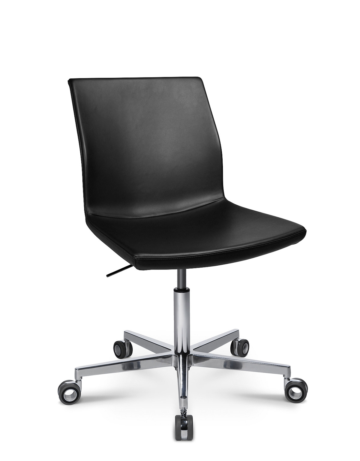 Wagner W-Cube 4 Sessel mit 5-Strahl-Gestell aus Aluminium, moderner Designer-Bürostuhl mit Drehfunktion