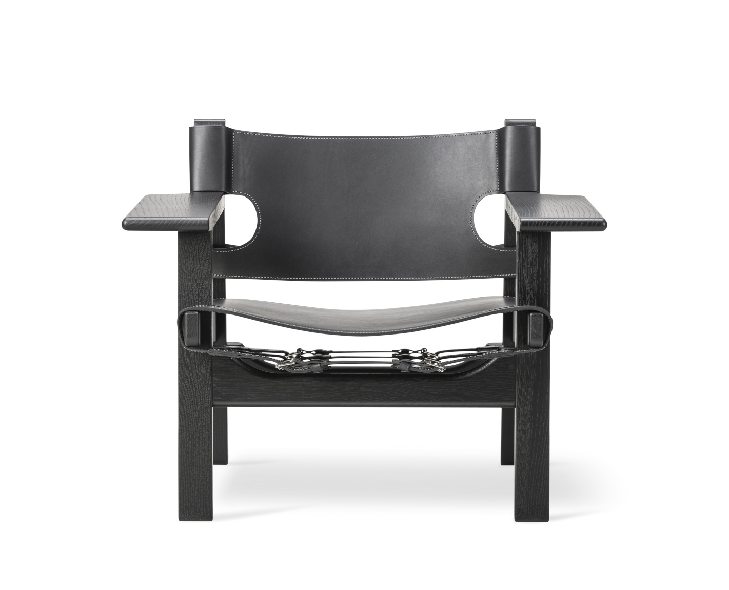 The Spanish Chair, eiche schwarz lackiert / leder schwarz The Spanish Chair, eiche schwarz lackiert / leder schwarz