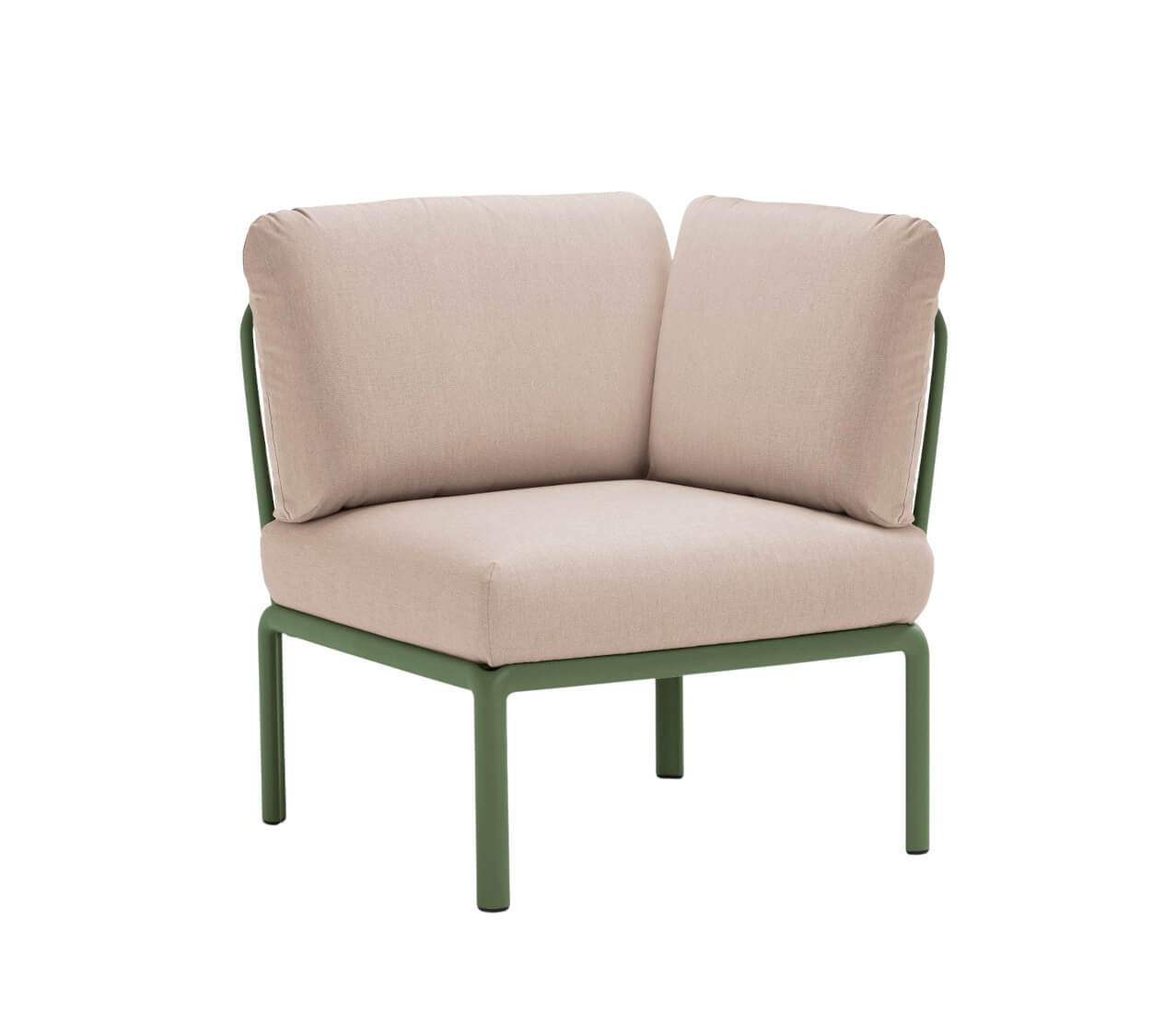 Nardi Komodo Modulsofa Eckelement, agave/canvas Sunbrella, wetterfest, komfortabel, italienisches Outdoor-Design