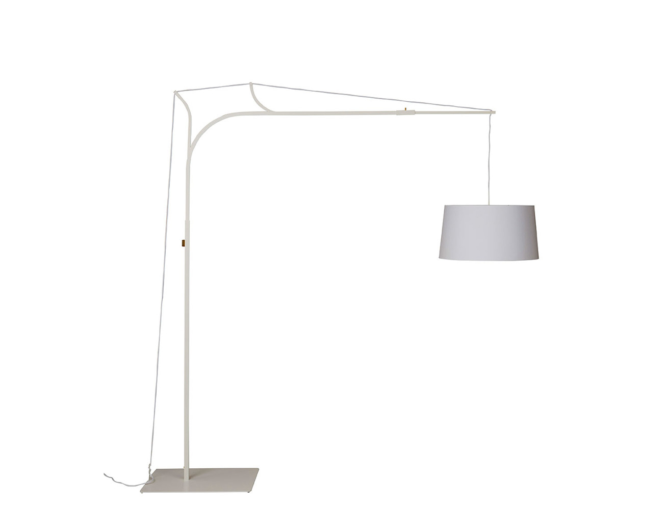 Tina Stehleuchte von FRAUMAIER in Weiß, höhenverstellbar, modernes Design, ideal für Wohnzimmer oder Büro