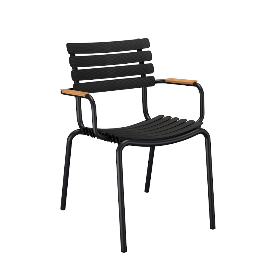 Reclips Armlehnstuhl, schwarz