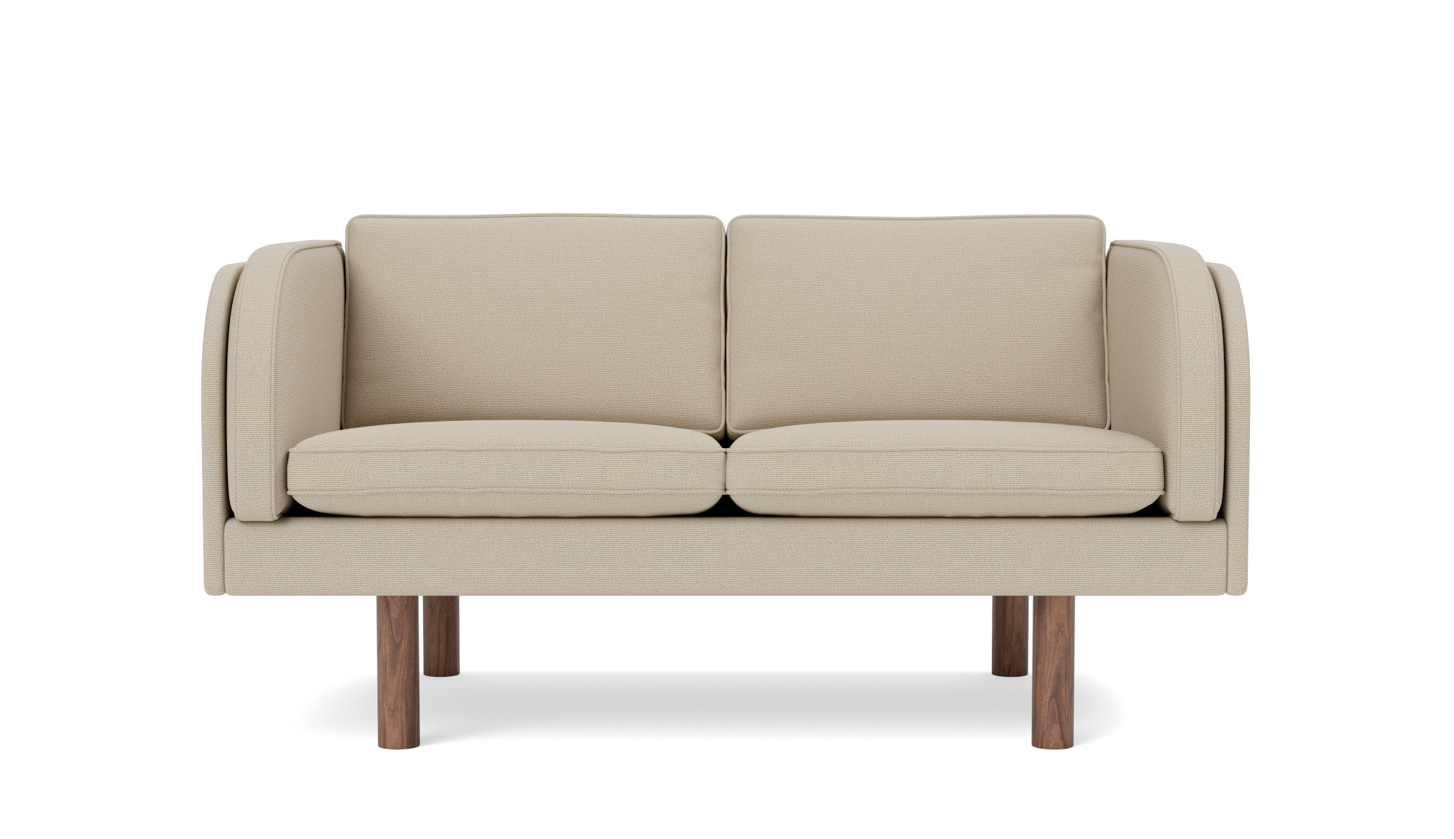 JG Sofa 2-Sitzer, walnuss geölt / grand linen natur 0024 JG Sofa 2-Sitzer, walnuss geölt / grand linen natur 0024