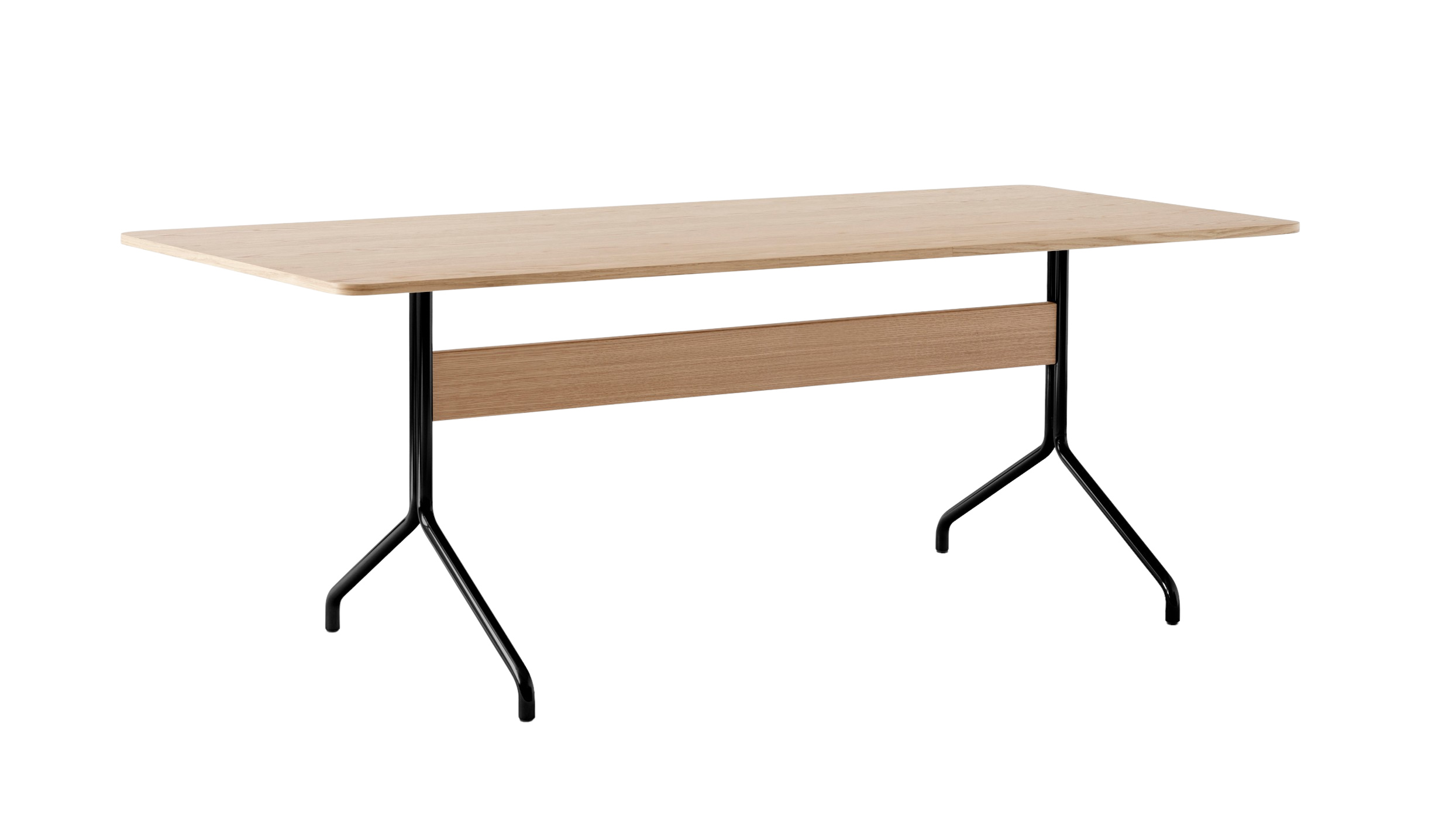 Pavilion AV19 Esstisch, 200 x 90 cm, schwarz / eiche klar lackiert Pavilion AV19 Esstisch, 200 x 90 cm, schwarz / eiche klar lackiert