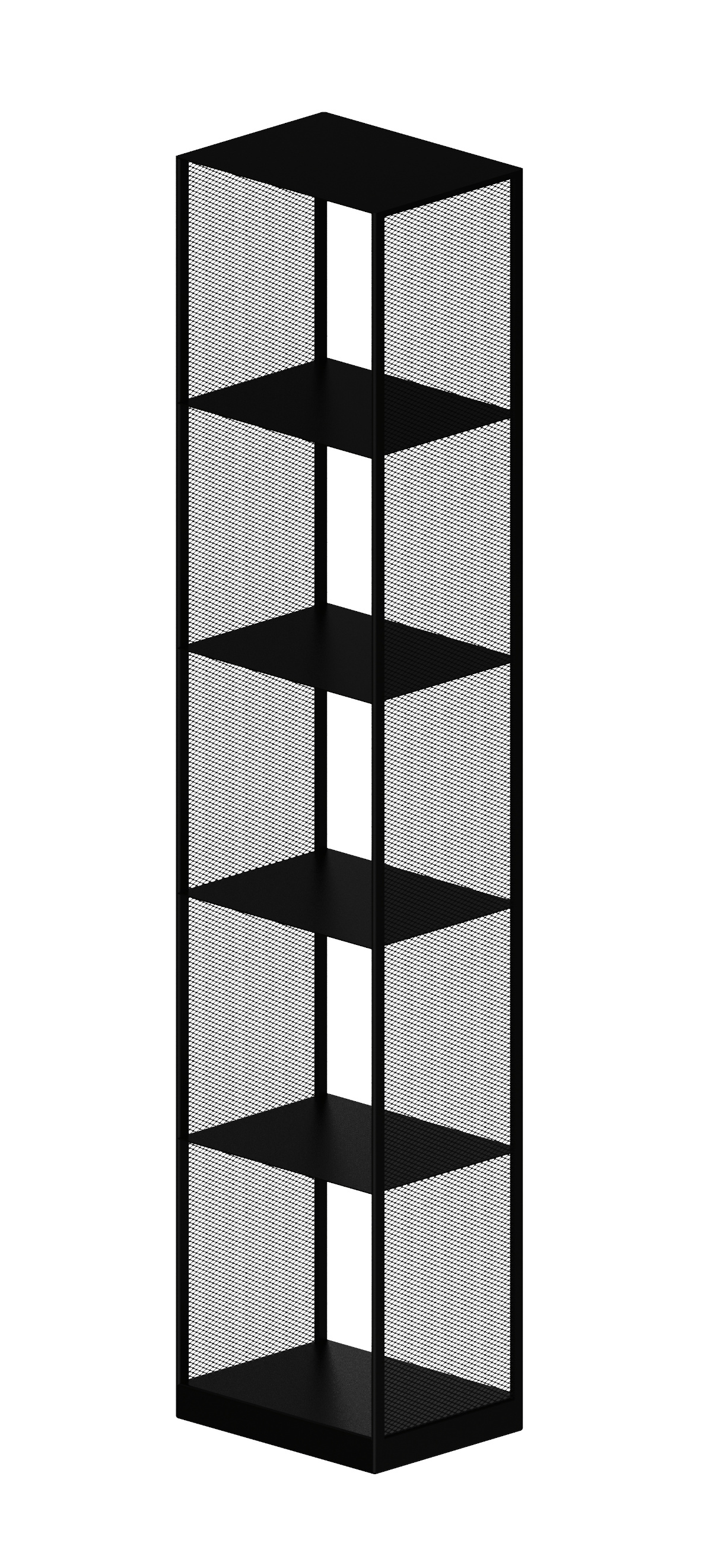 Tristano Regal, 41 x H 190 cm, kupferschwarz