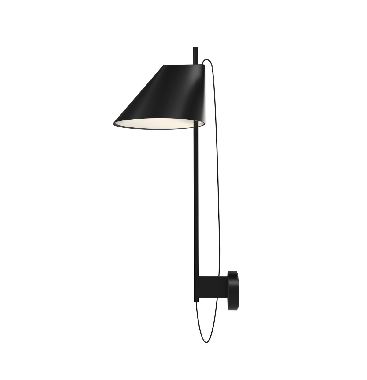 Louis Poulsen Yuh Wandleuchte Schwarz – LED Designlampe Louis Poulsen Yuh Wandleuchte schwarz, modernes dänisches Design, verstellbar, LED-Licht für direkte Beleuchtung