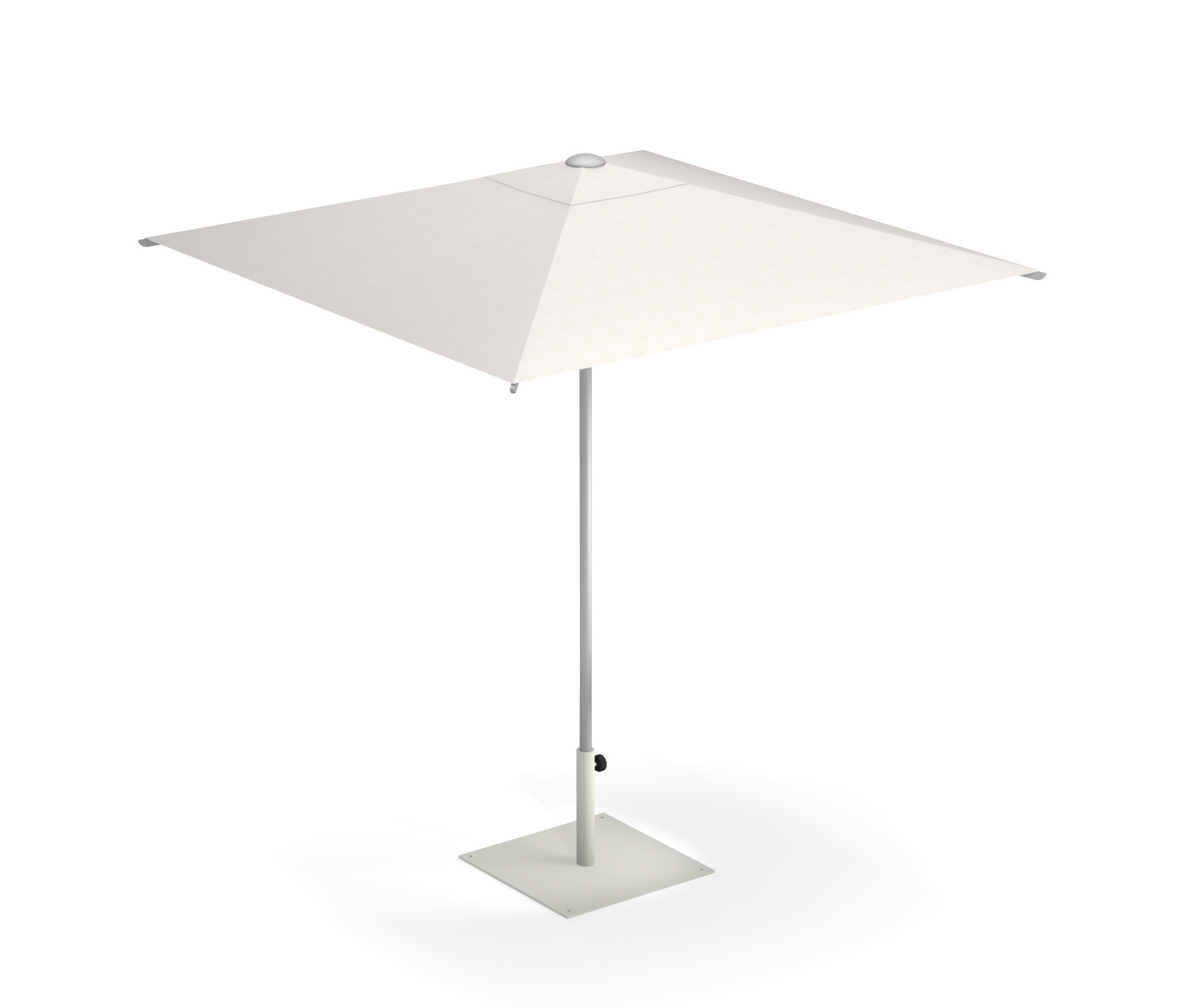 Shade Sonnenschirm, 2x2 m, aluminium / weiß