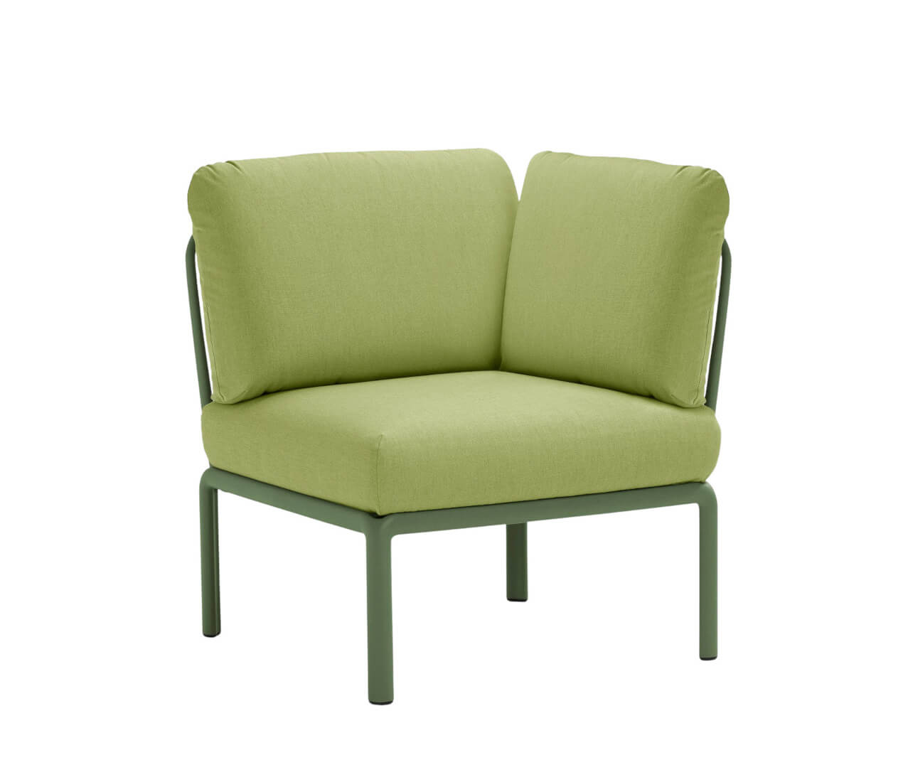 Nardi Komodo Modulsofa Eckelement, agave/avocado, wetterfestes Outdoor-Design, komfortabel, Made in Italy