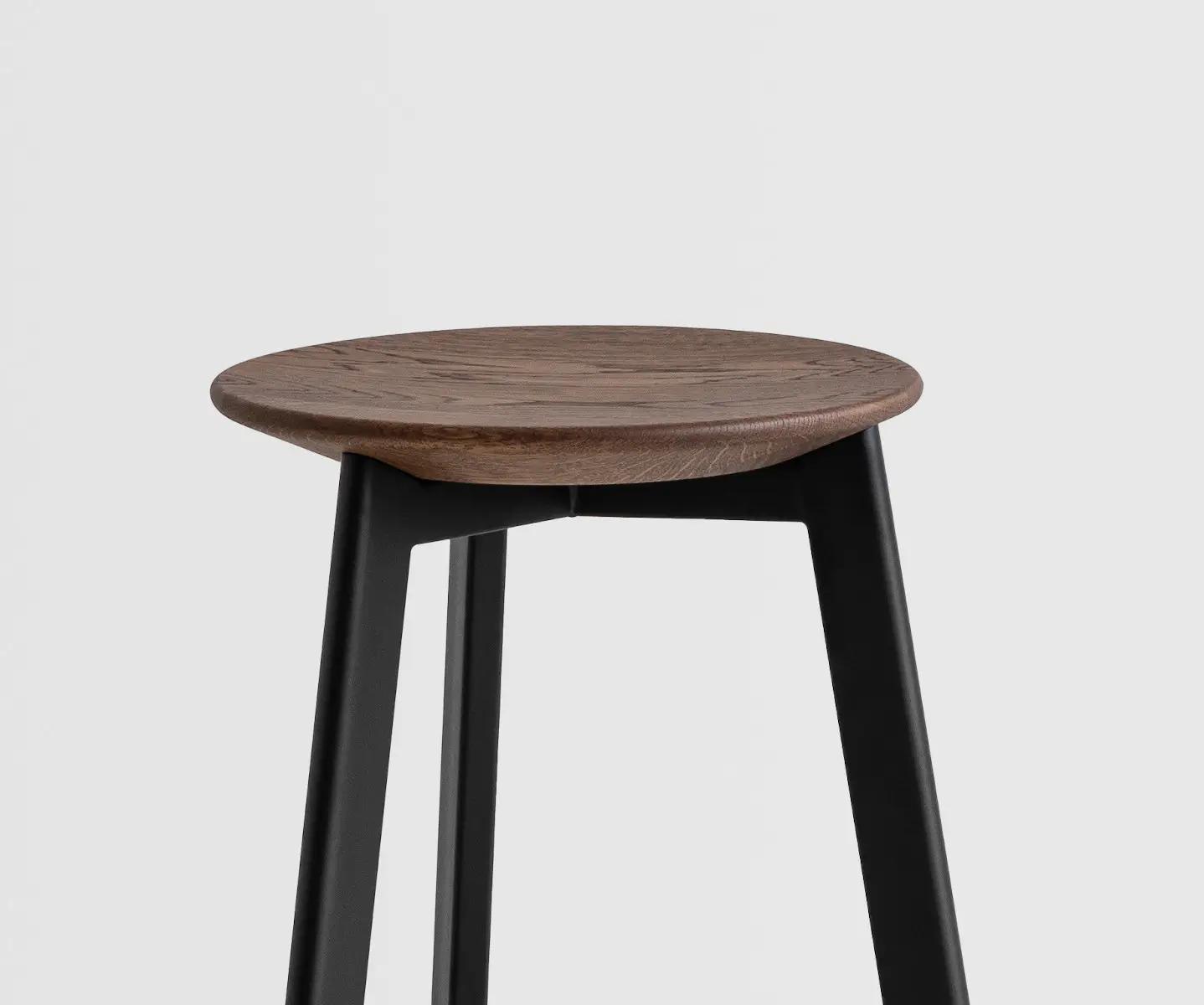 Noti Belem Barhocker 65 cm mit Detailansicht von Holzsitz und Gestell