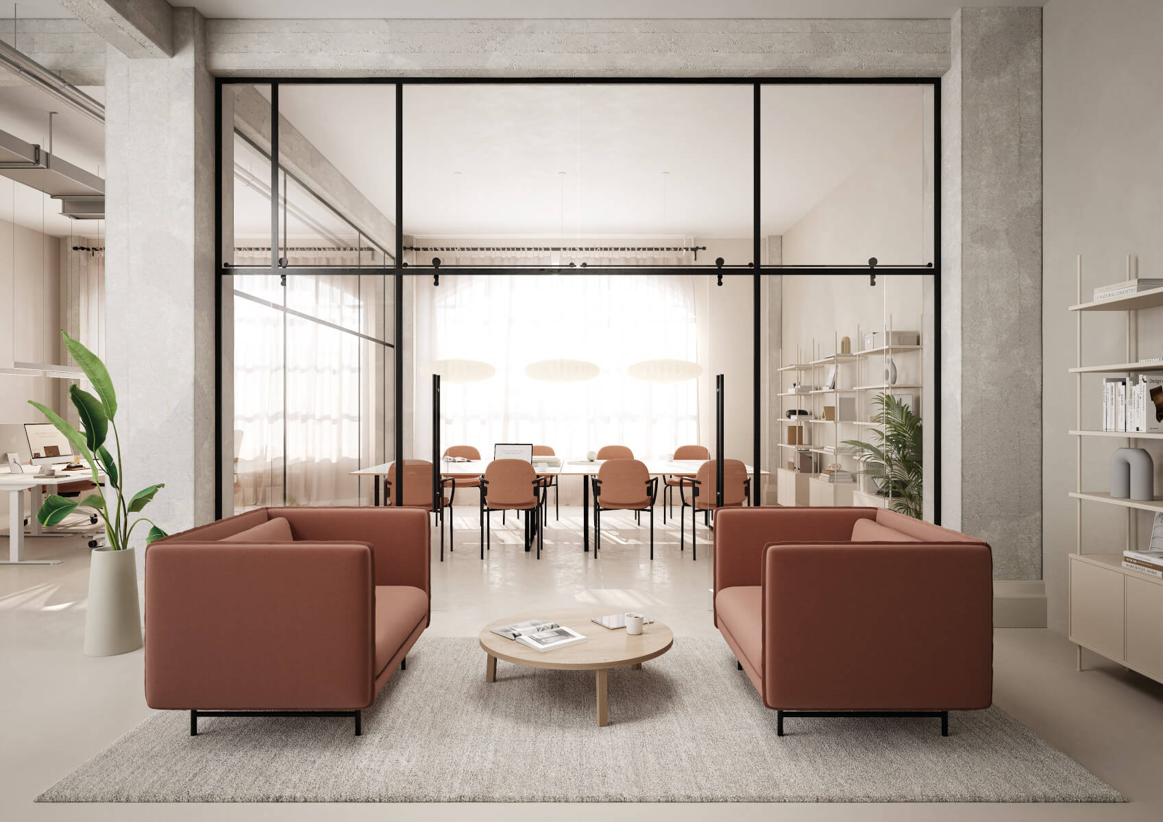 Interstuhl QOMFORTis1 QO301 Sofa, elegantes Polstersofa mit ergonomischer Form für entspanntes Sitzen im Office und Zuhause