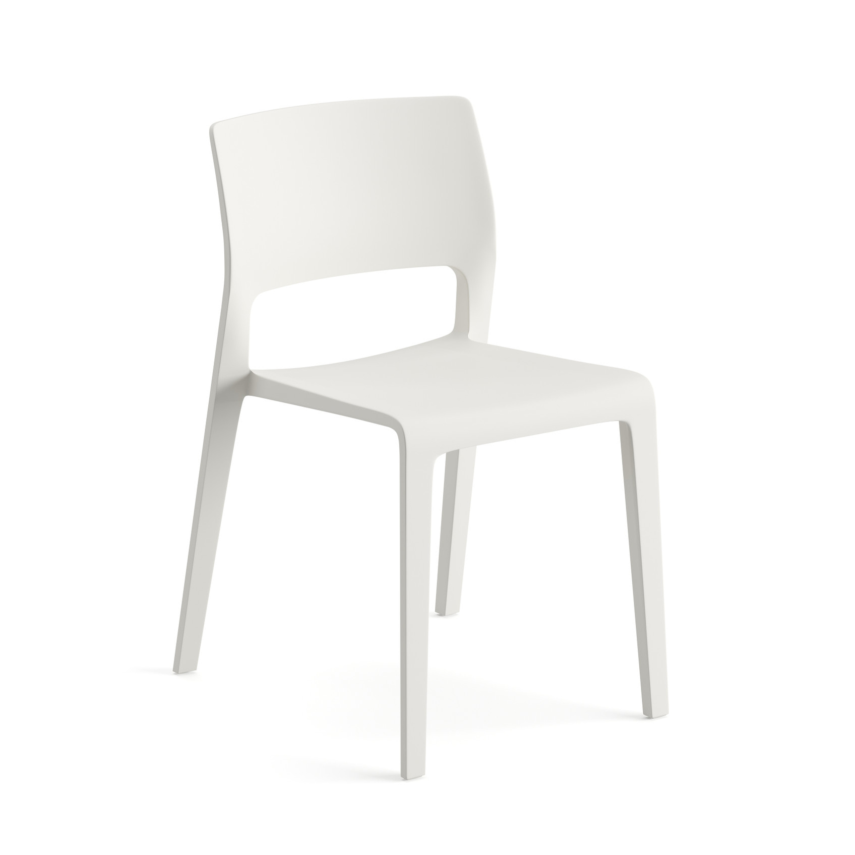 Arper Juno 02 Stuhl in Weiß – minimalistisches Design für moderne Esszimmer und Büros