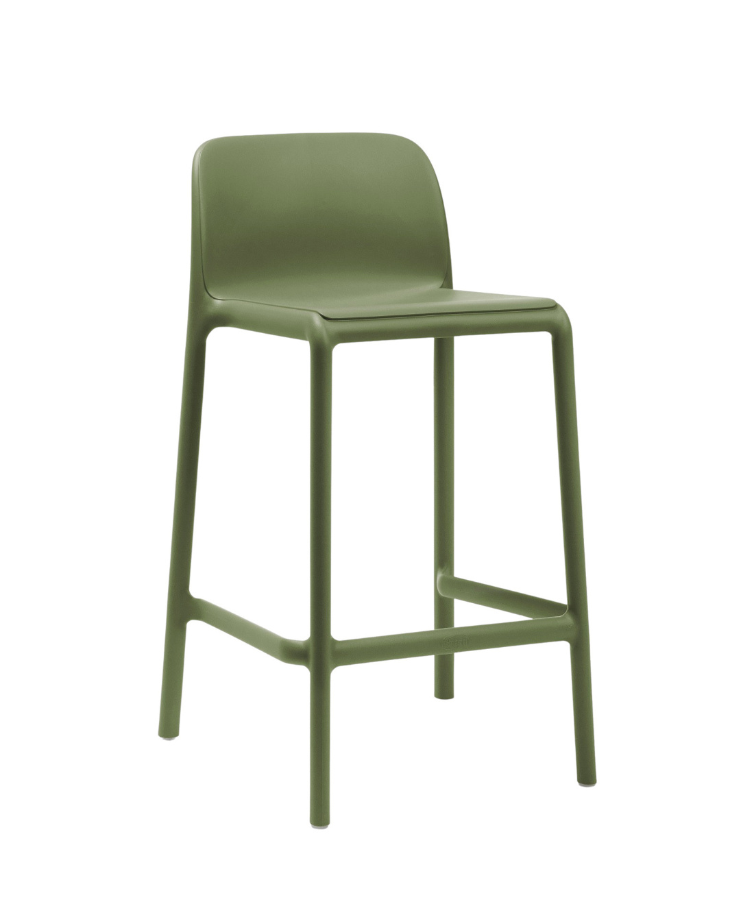 Nardi Faro Barhocker 65 cm, agave, wetterfest, leicht, stapelbar, modernes italienisches Outdoor-Design