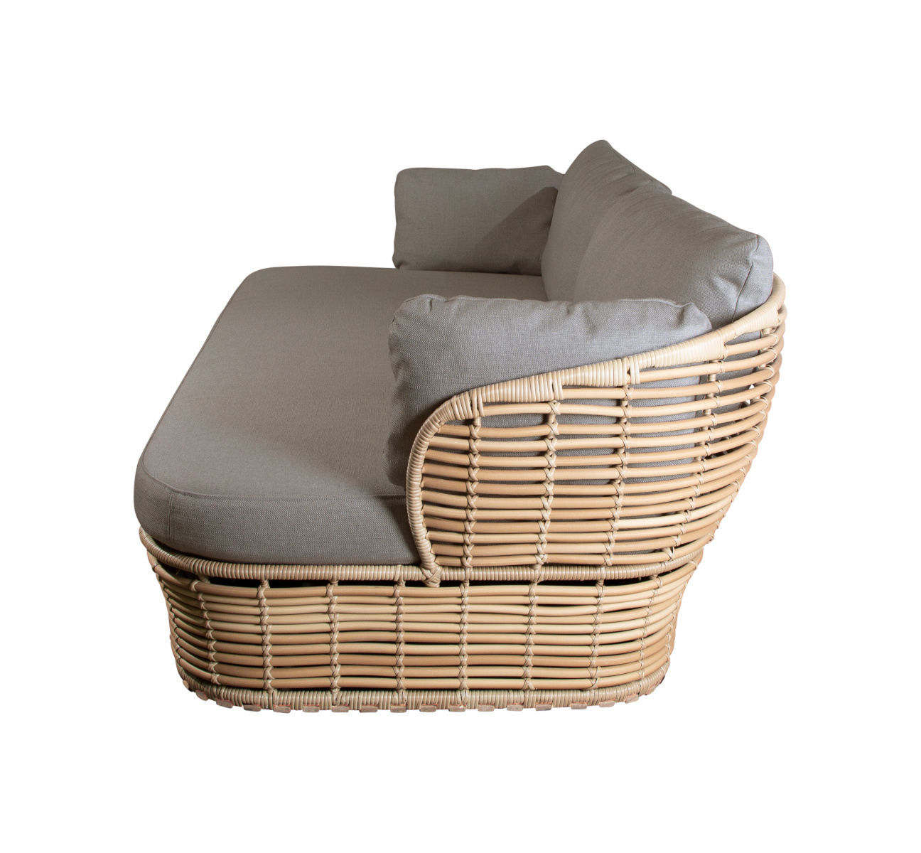Basket Gartensofa 2-Sitzer, natur / taupe