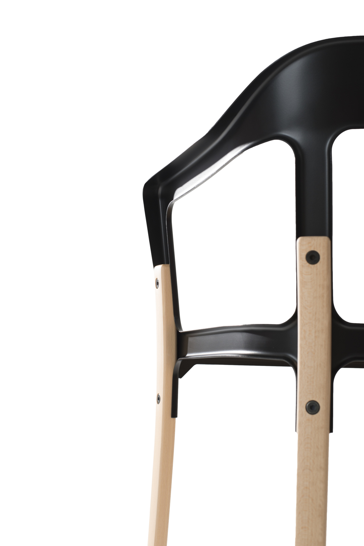 Magis Steelwood Chair, Holz-Armlehnstuhl, ergonomisch, modernes italienisches Design, langlebig