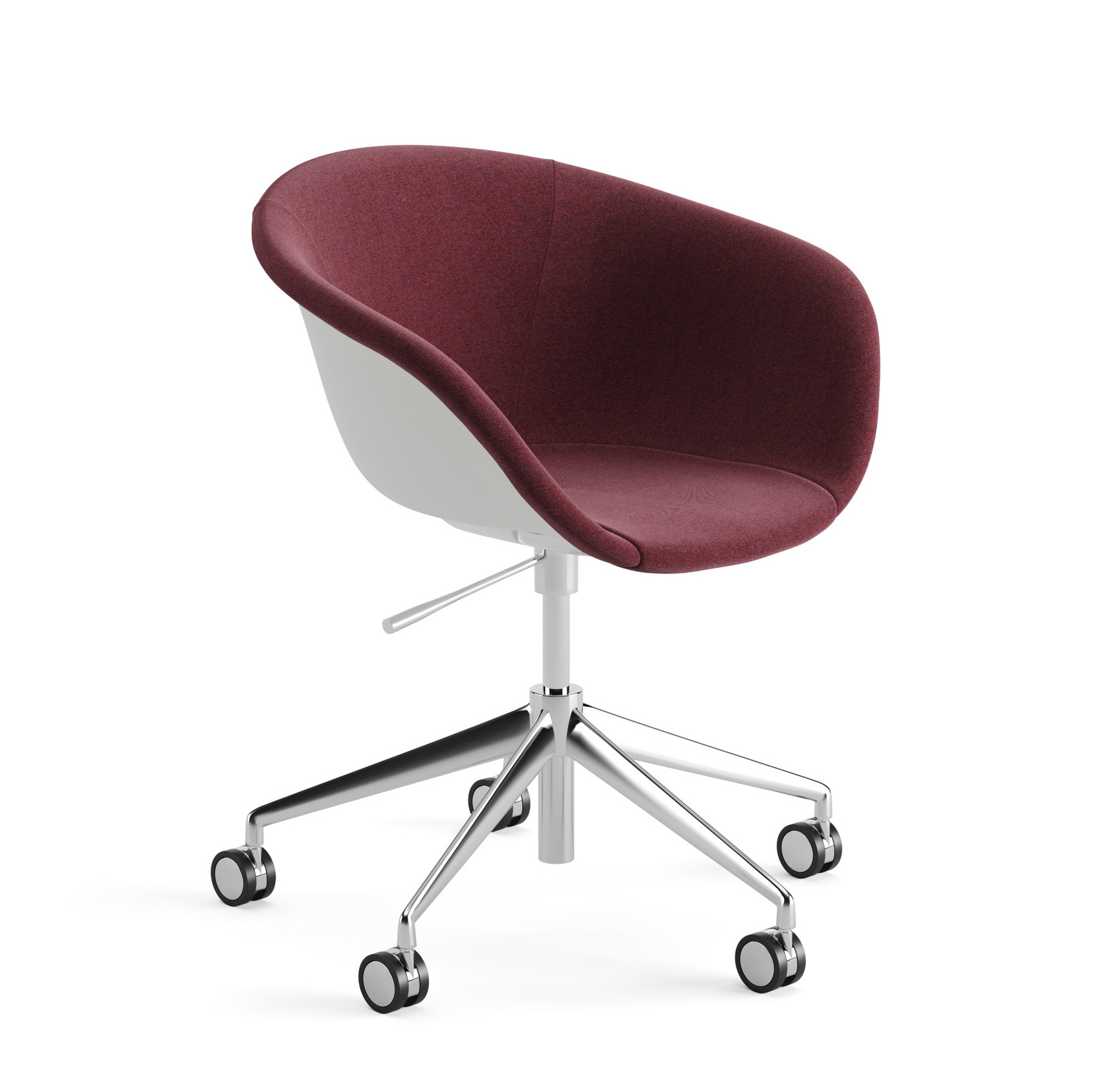 Duna 02 Drehstuhl, kunststoff, vorne bezogen #4219