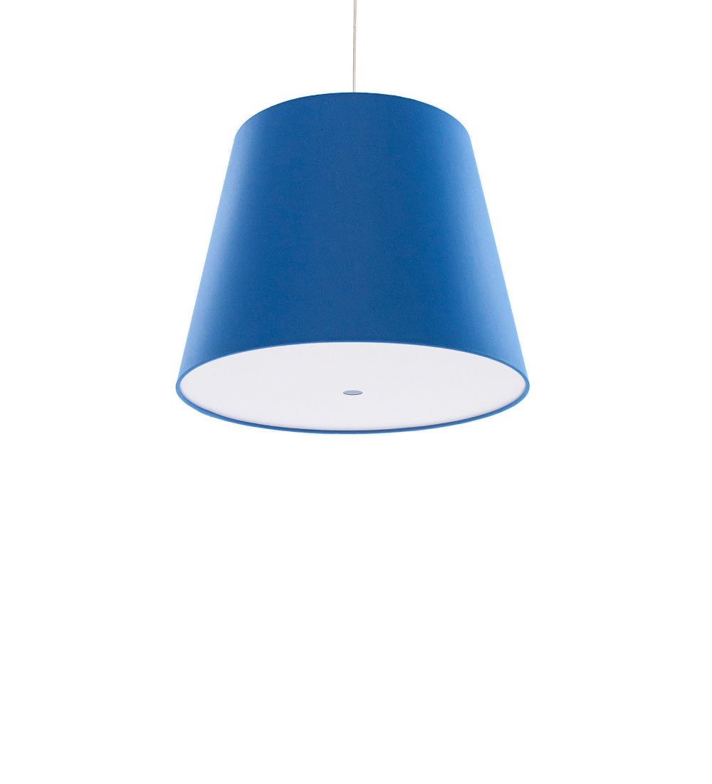 FRAUMAIER Single BigCluster Pendelleuchte in Blau, modernes Design, handgefertigt, stilvolle Deckenlampe für Wohnräume
