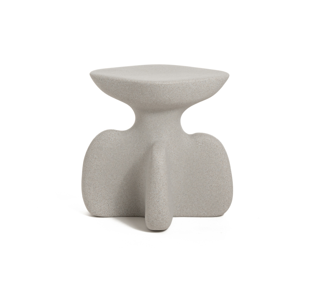 Archeo Hocker, niedrig, stone grey