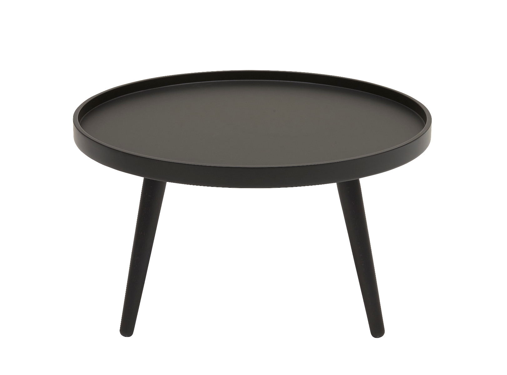 Softline Alma großer Beistelltisch schwarz, minimalistisches Design, langlebiger Wohnzimmertisch, funktional und elegant