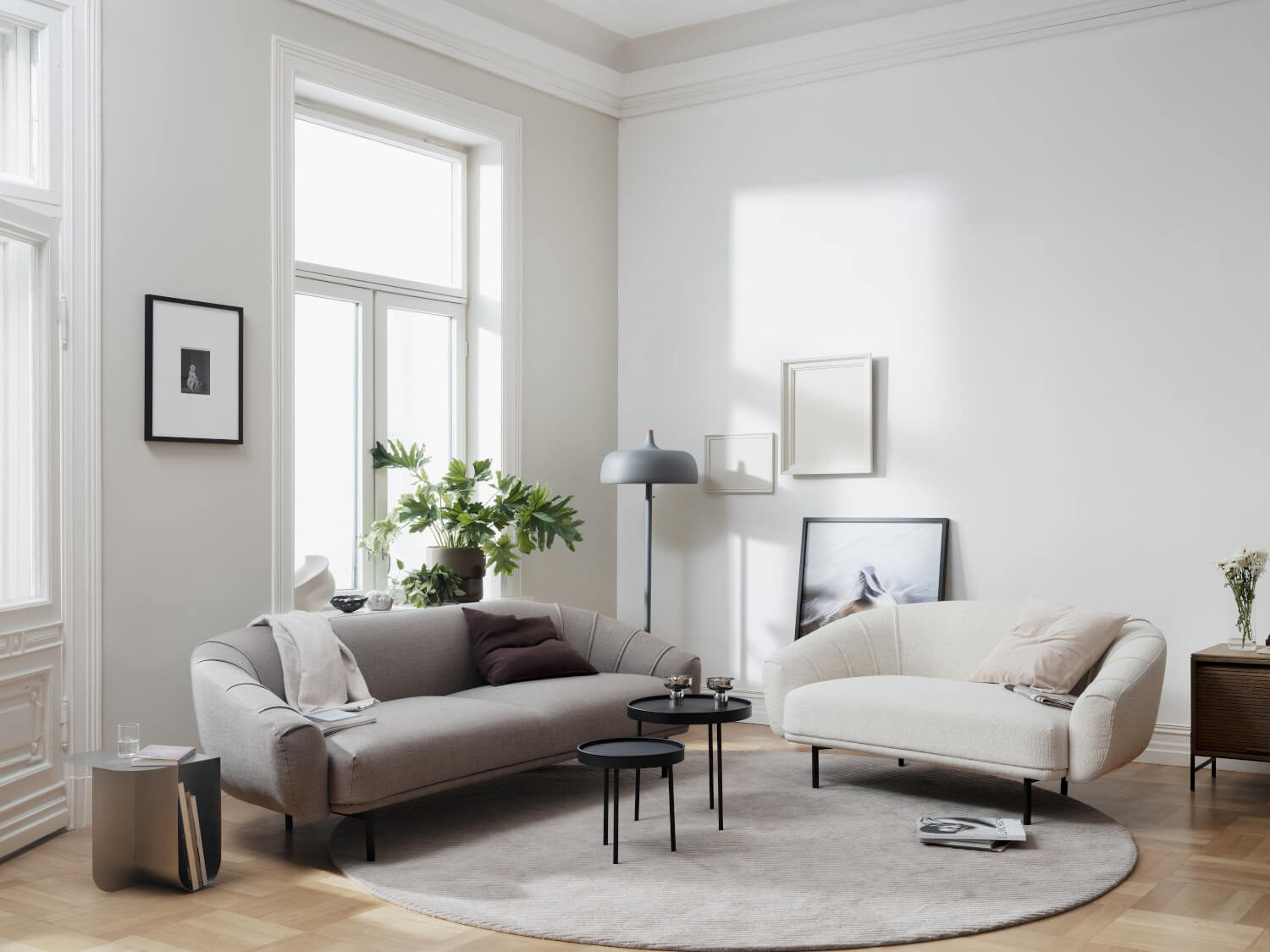 Plis Sofa 3-Sitzer, warm light grey (Brusvik 02)