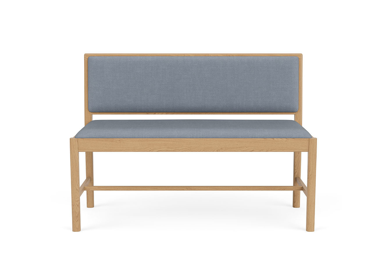 FDB Møbler J176 Sønderborg Bank – nordisches Design FDB Møbler J176 Sønderborg Bank, nordisches Design, Eiche natur geölt, Ploegwool blue, langlebig, funktional