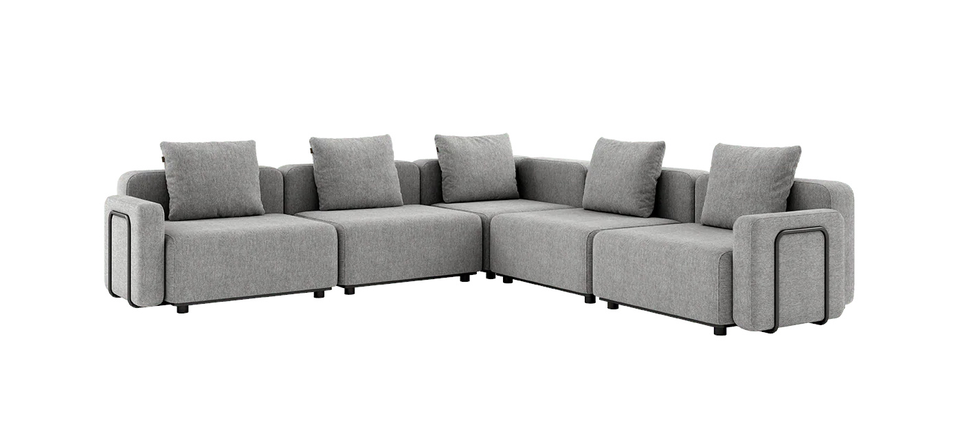 Cobana Ecksofa 5-Sitzer mit Armlehne, cobana sand melange