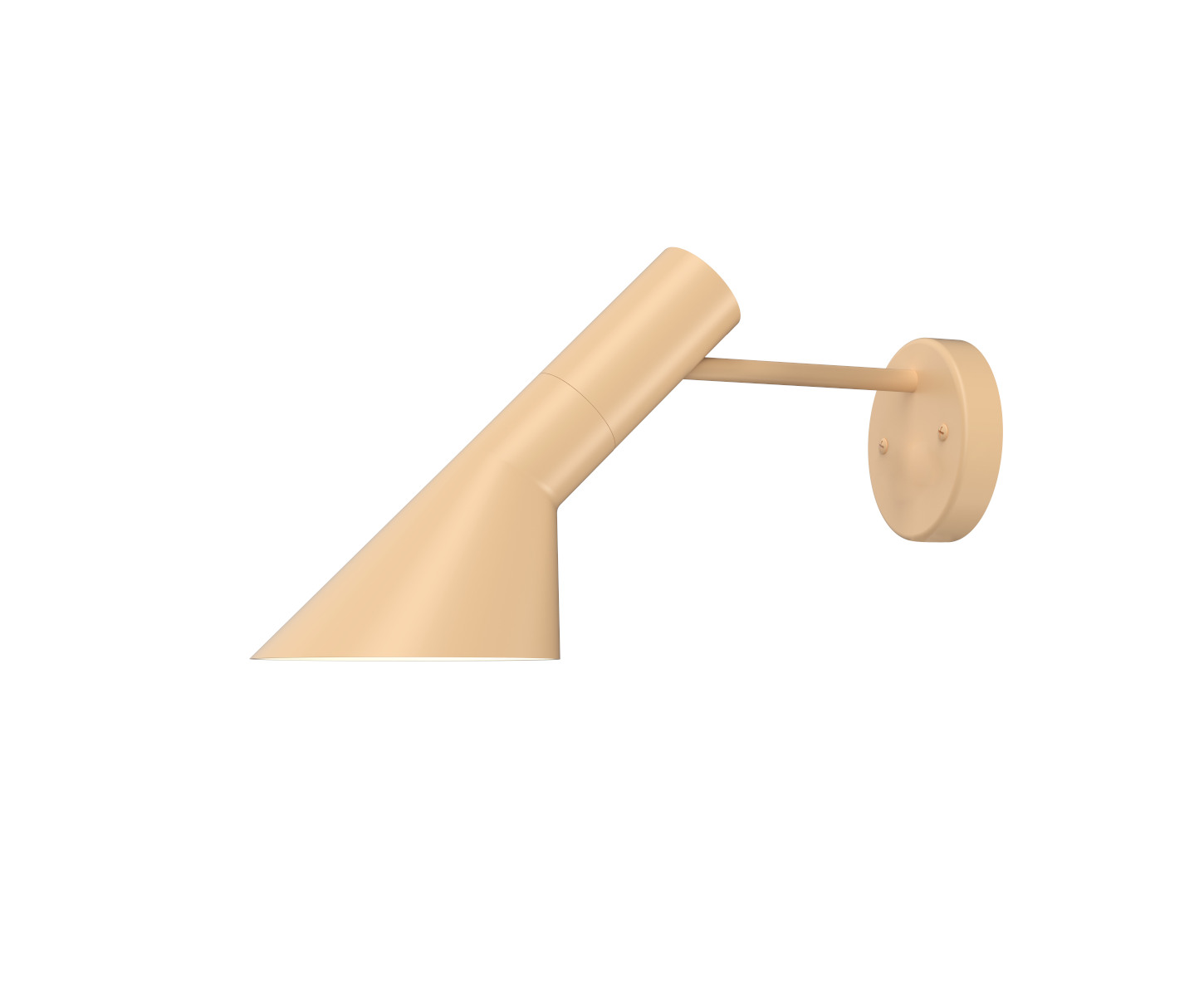 Louis Poulsen AJ Wandleuchte warm sand, drehbarer Leuchtenkopf, skandinavisches Design, indirekte LED-Wandbeleuchtung