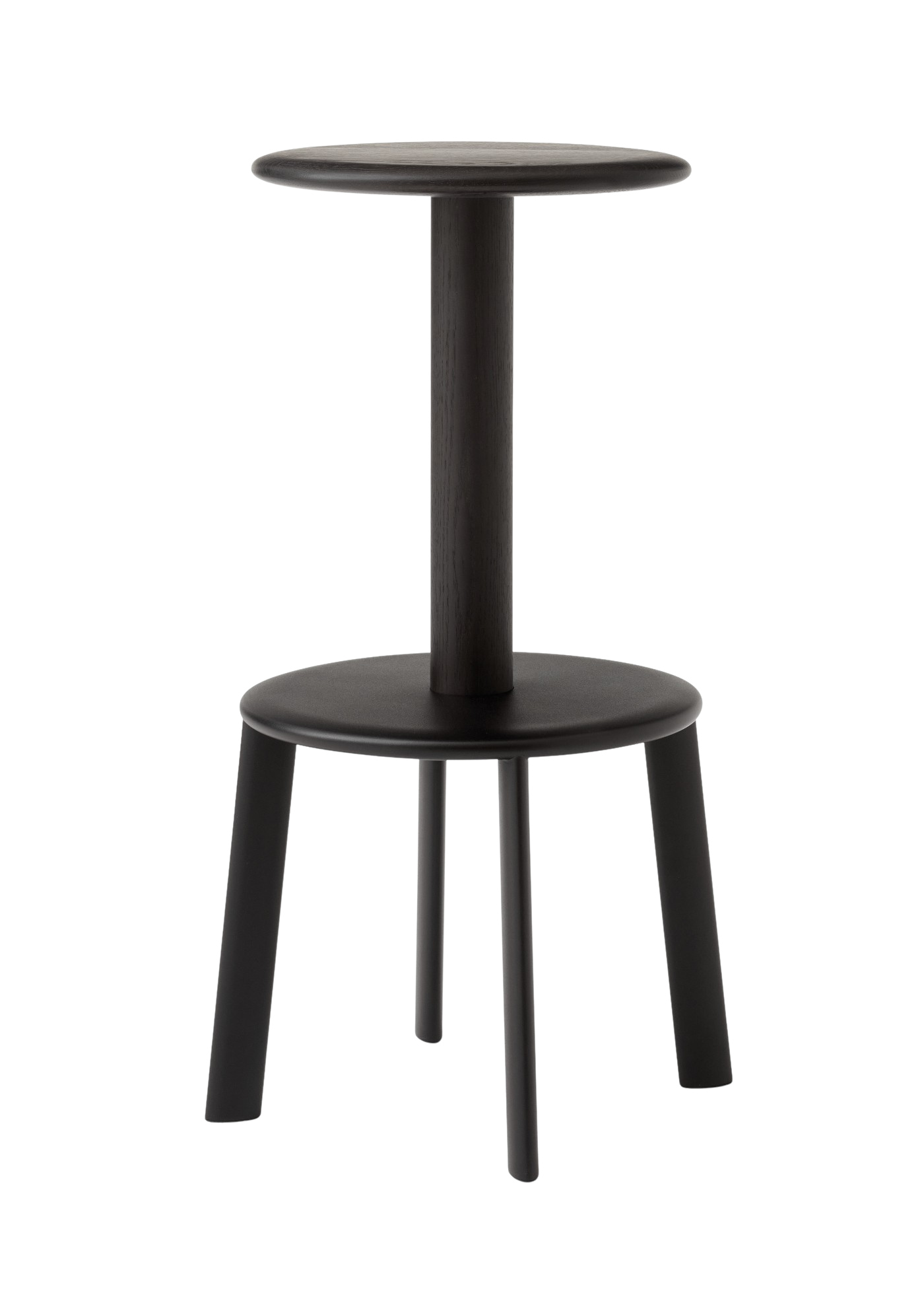 Massif AV40 Barhocker, höhe 75 cm, eiche dunkel gebeizt / schwarz