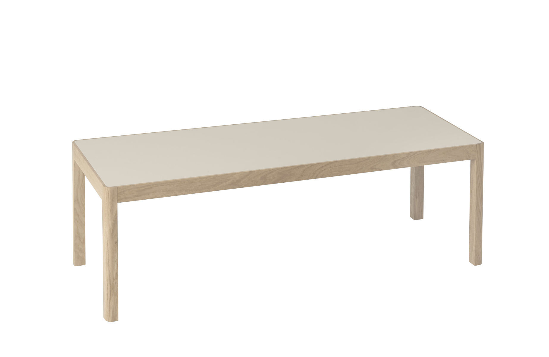 Workshop Couchtisch, 120 x 43 cm, eiche natur / linoleum grau Workshop Couchtisch, 120 x 43 cm, eiche natur / linoleum grau