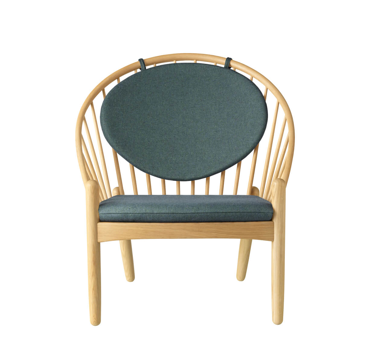 FDB Møbler J166 Jørna Sessel, ergonomisch, Eiche natur, grün, nachhaltig, nordisches Design, komfortabel