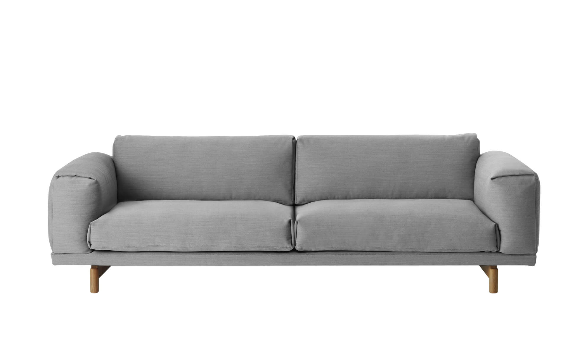 Rest Sofa 3-Sitzer, steelcut trio 133 / eiche natur