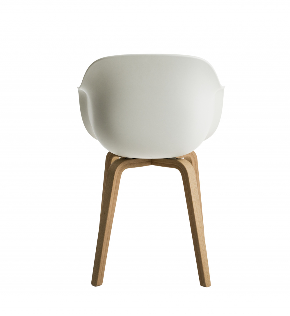 Magis Substance Armlehnstuhl, Esche natur/weiß, leichter Armlehnstuhl, ergonomisch, modernes Design