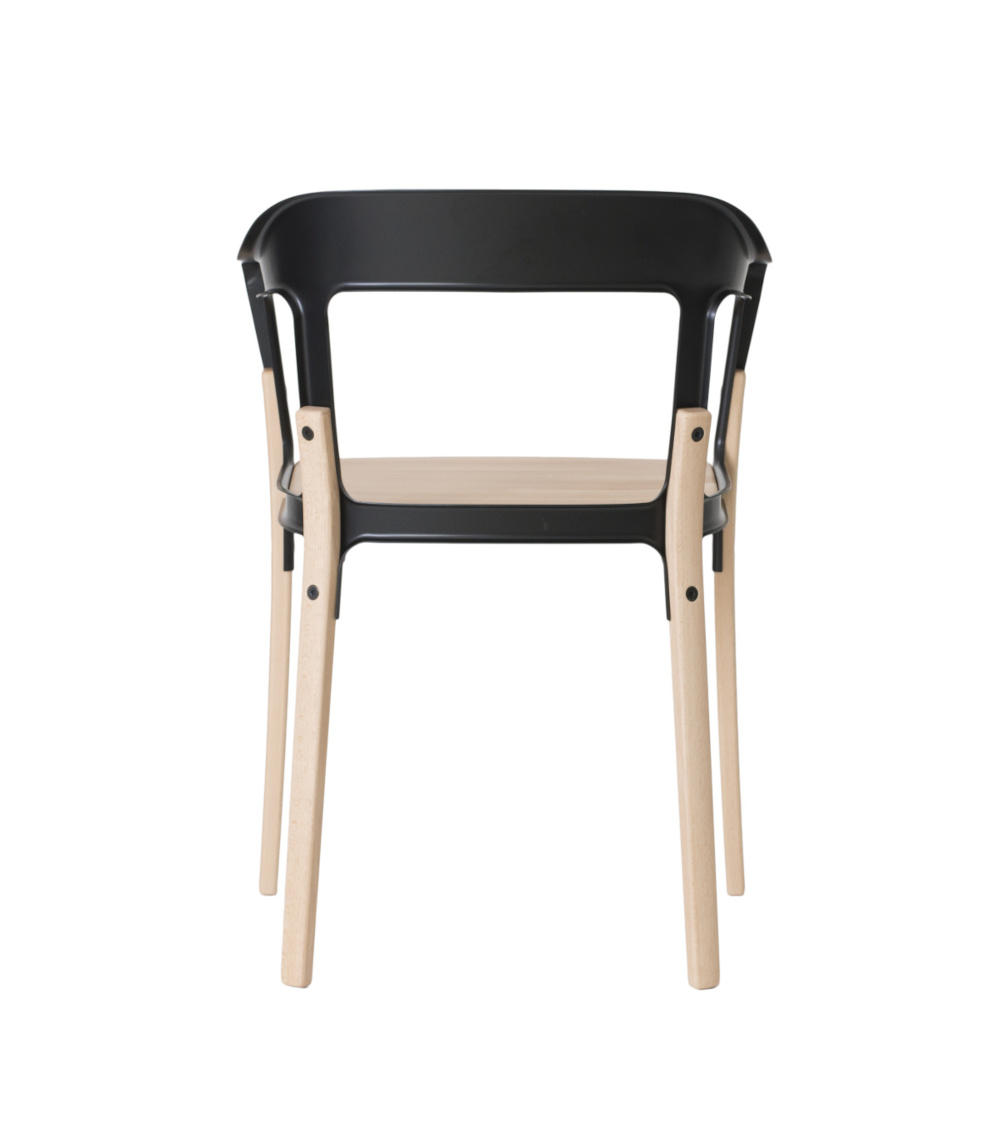 Magis Steelwood Chair, Designerstuhl aus Holz, ergonomisch, komfortabel, modern, Made in Italy