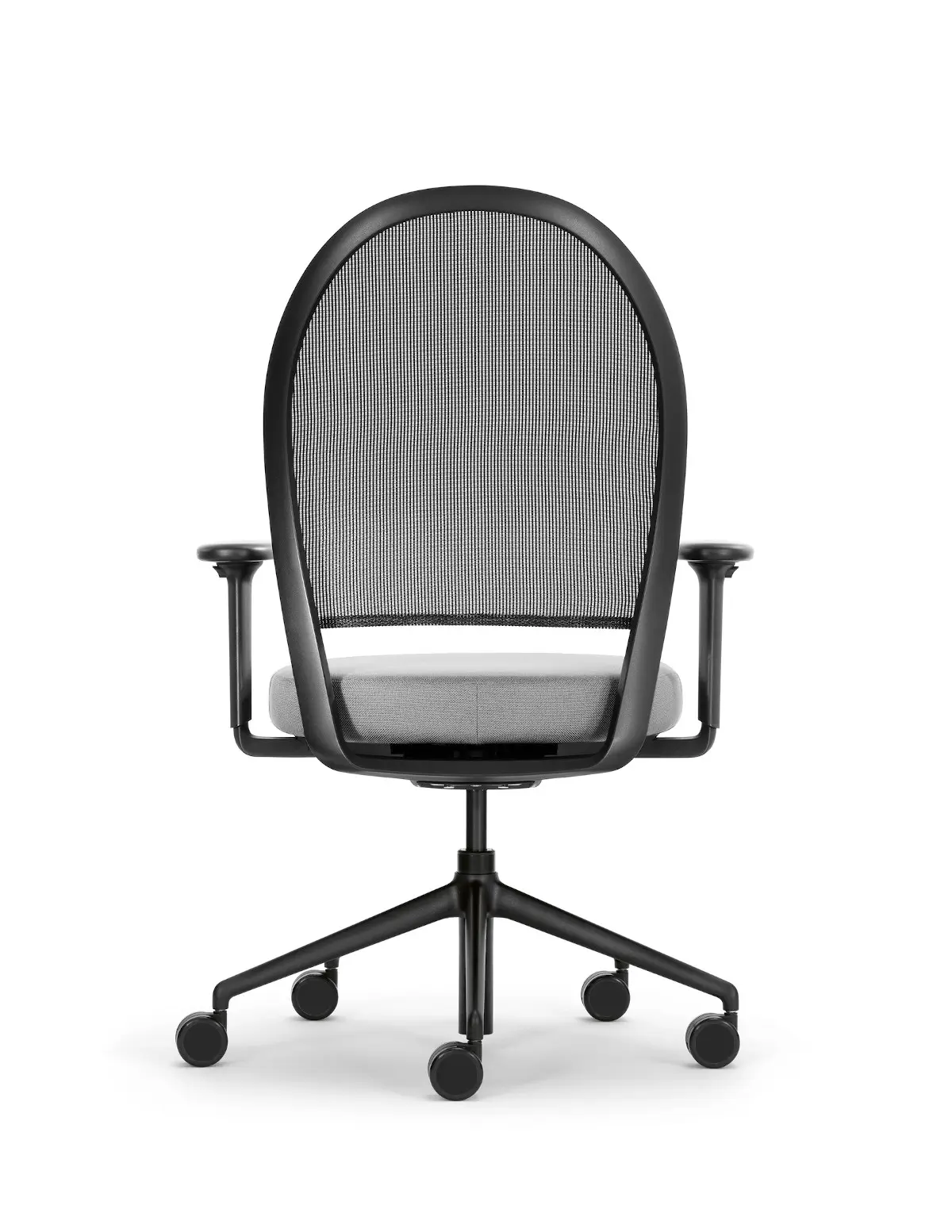 Girsberger Marva EcoKnit Bürostuhl in Lichtgrau von hinten