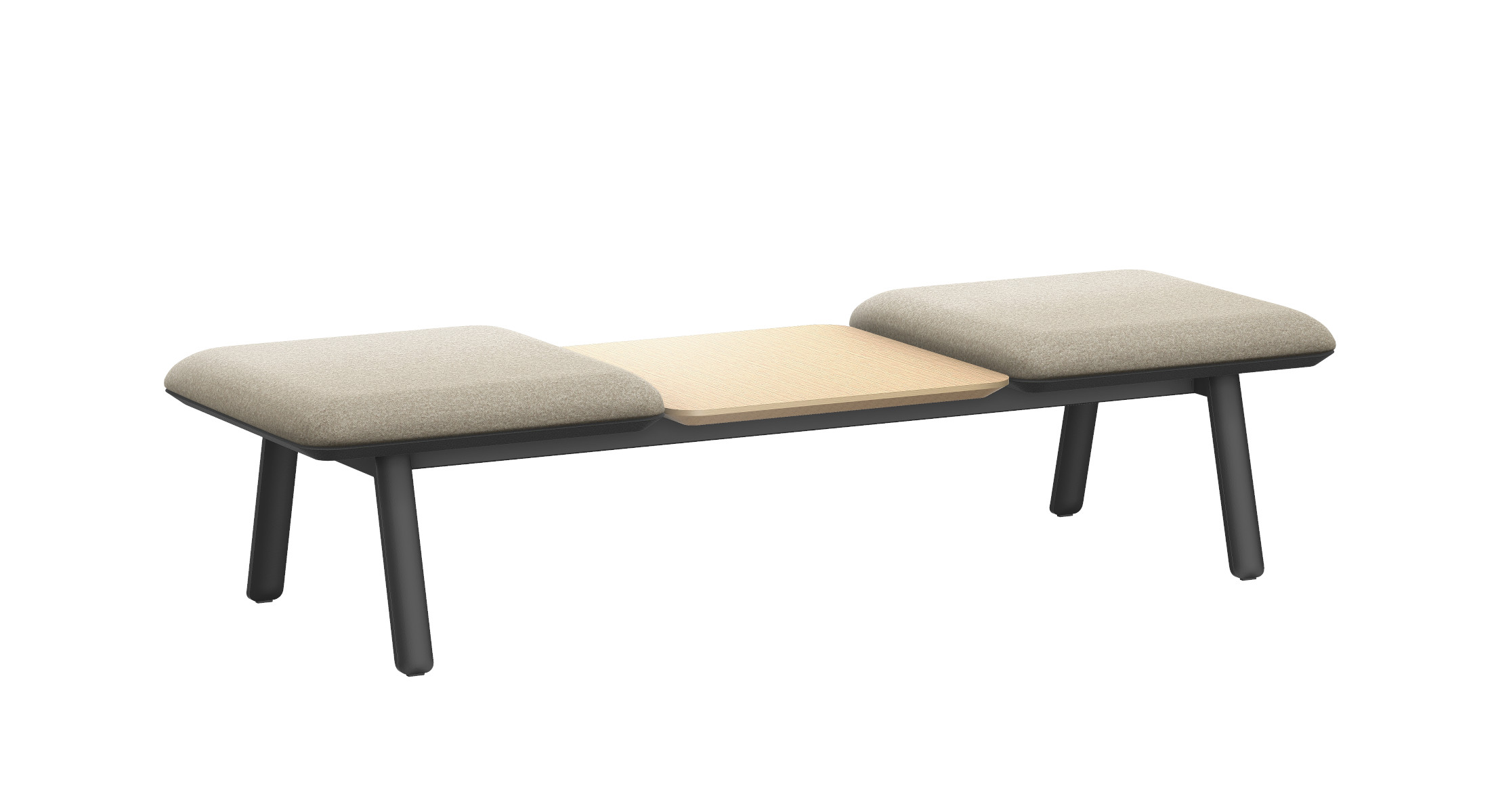 Interstuhl HUB HU33M Sitzbank mit modernem Design, modular, gepolstert, ideal für Lounge, Büro oder Wartebereich