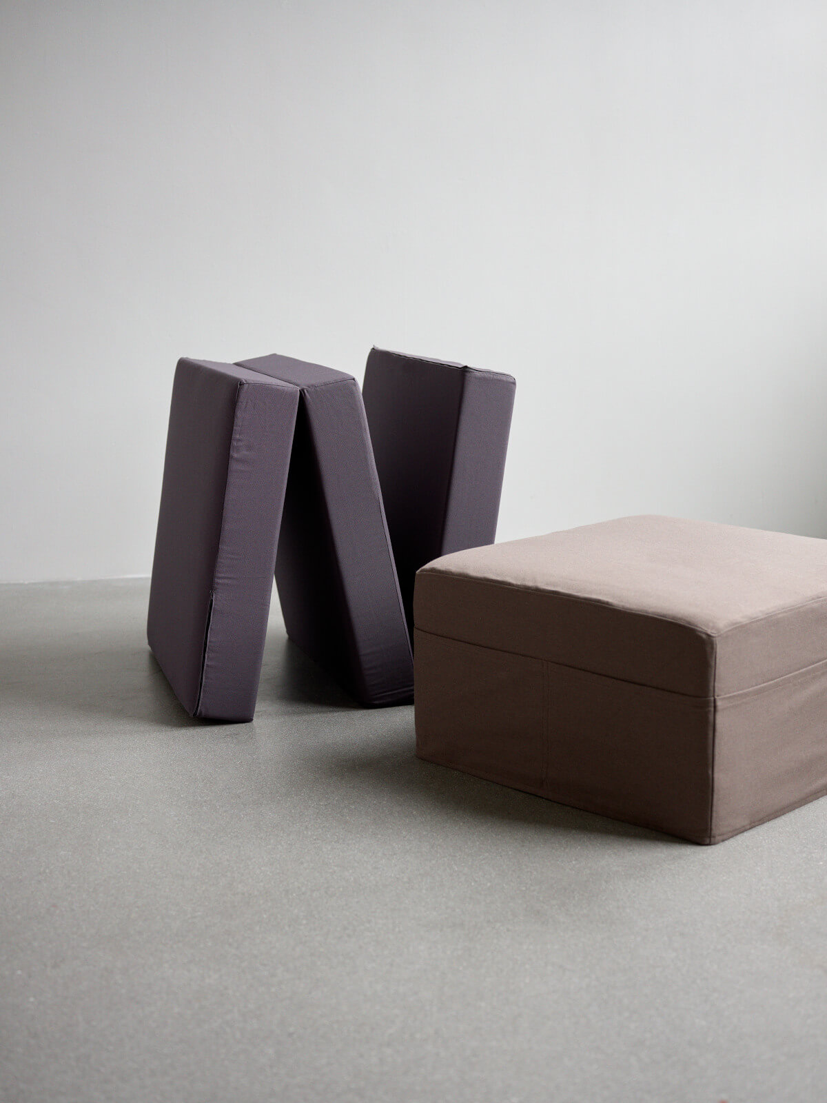 Design Hocker Softline Trio, hochwertig gepolstert, modular einsetzbar als Sitzgelegenheit oder Ablage