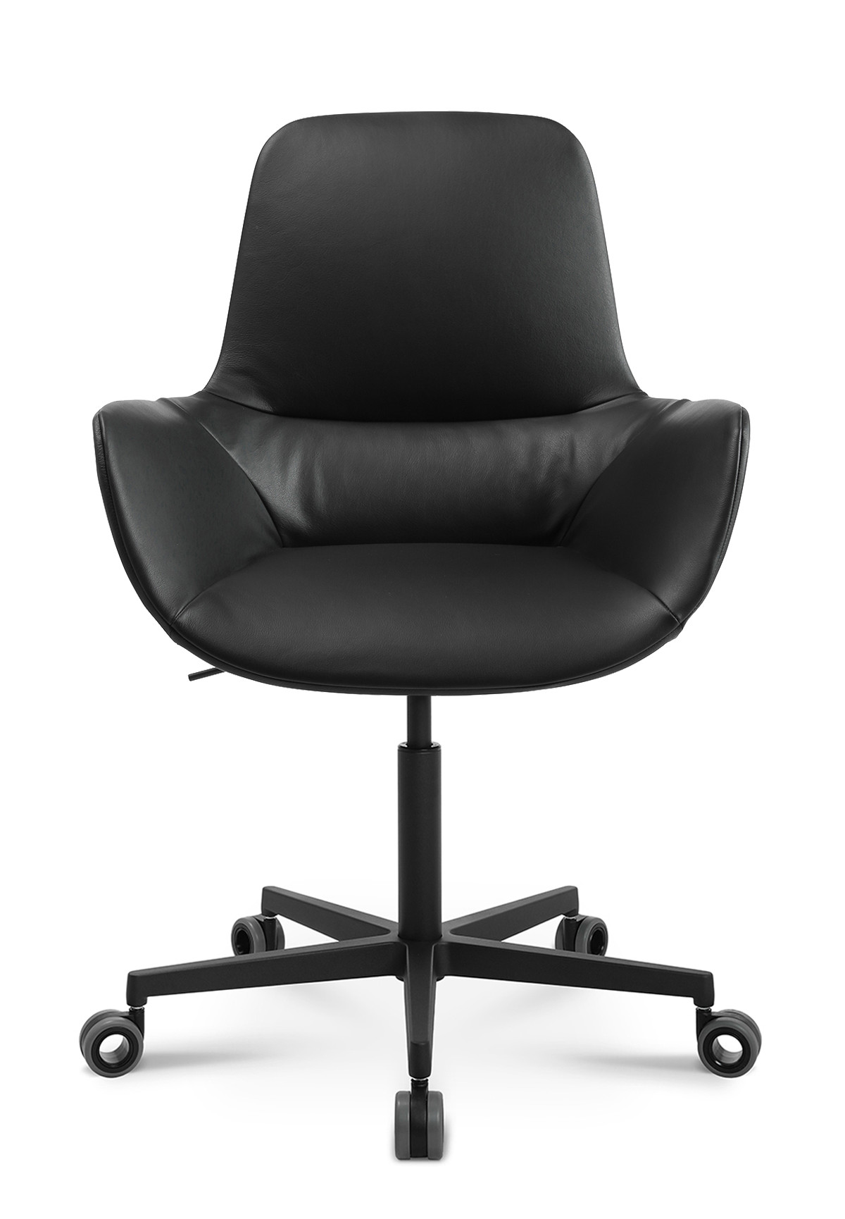 Wagner W-Club Compact Sessel mit schwarzem 5-Strahl-Aluminiumgestell, ergonomisch, moderner Komfortsitz