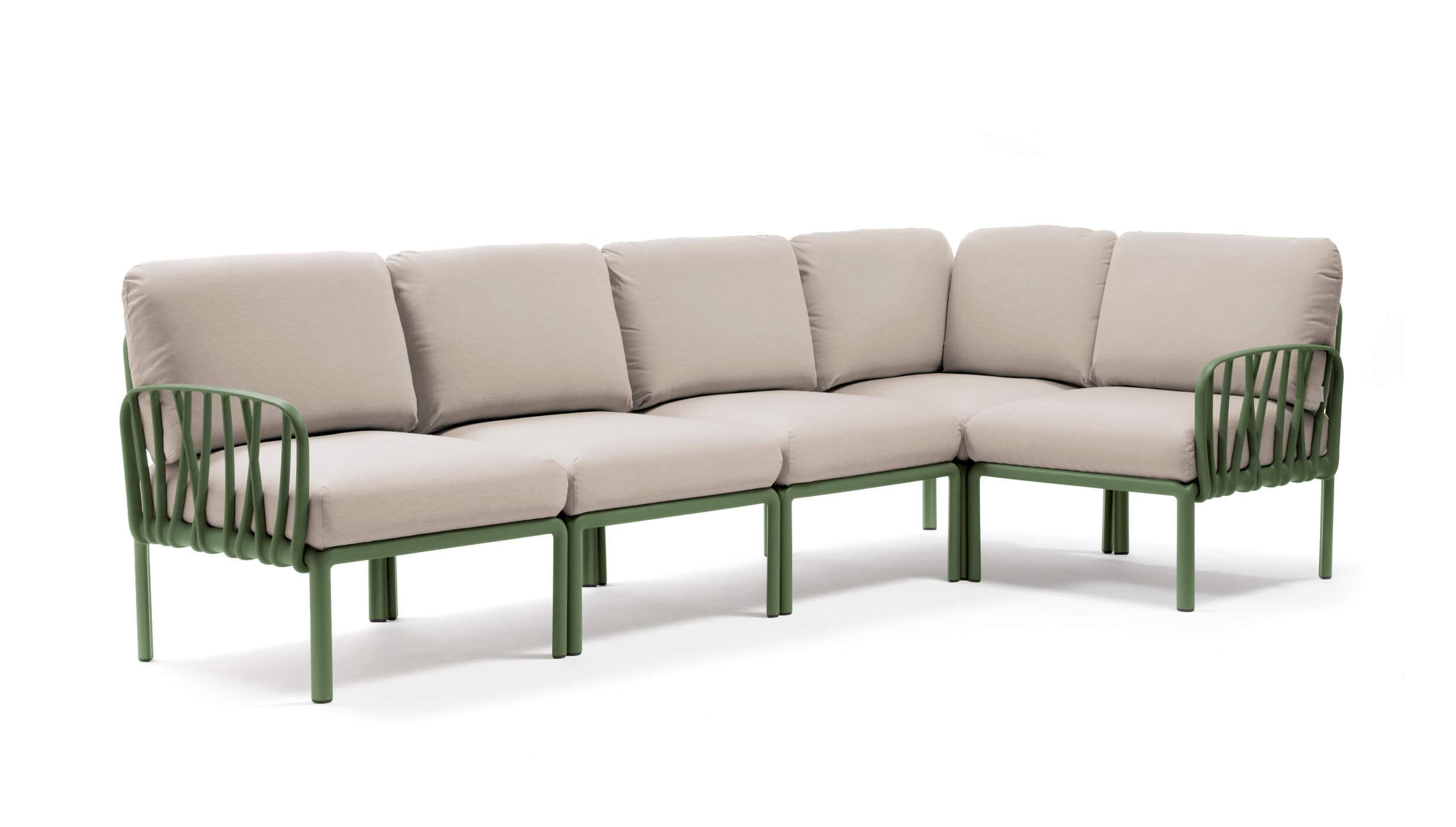 Nardi Komodo 5 Gartensofa, agave, Outdoor-Sofa, wetterfest, modular, modernes italienisches Design