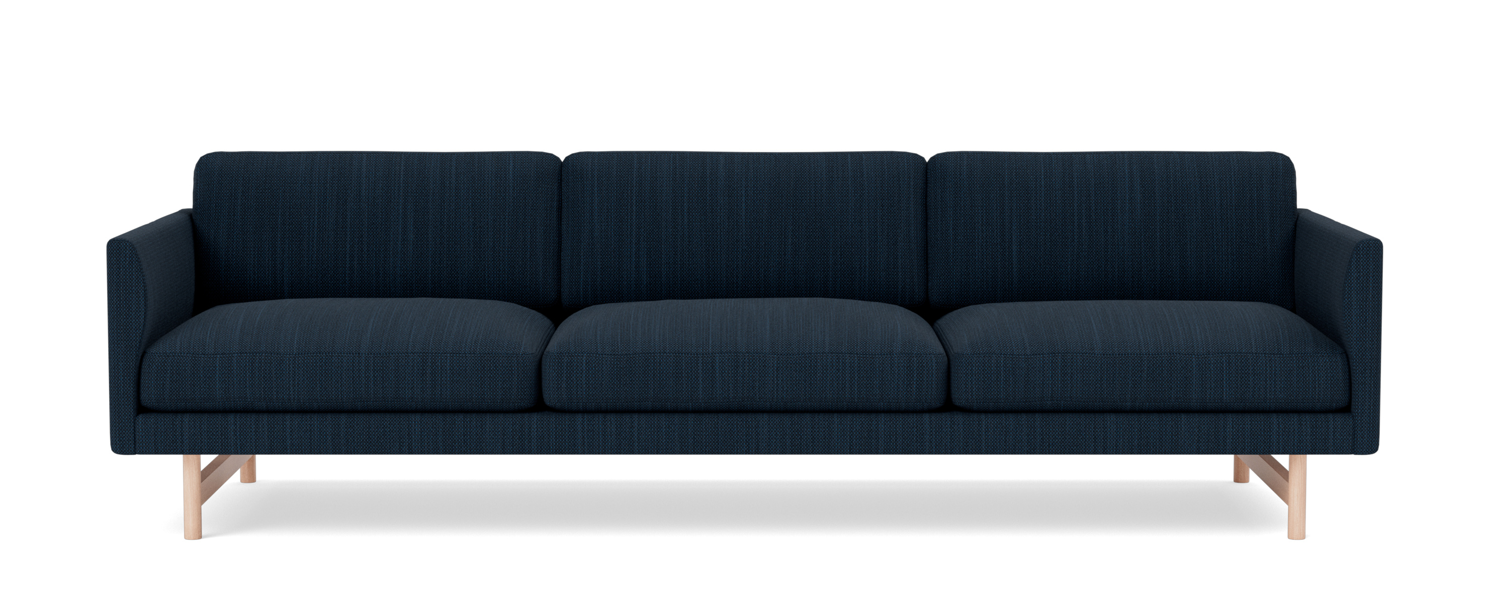 Calmo Sofa 3-Sitzer, eiche lackiert / re-wool 128