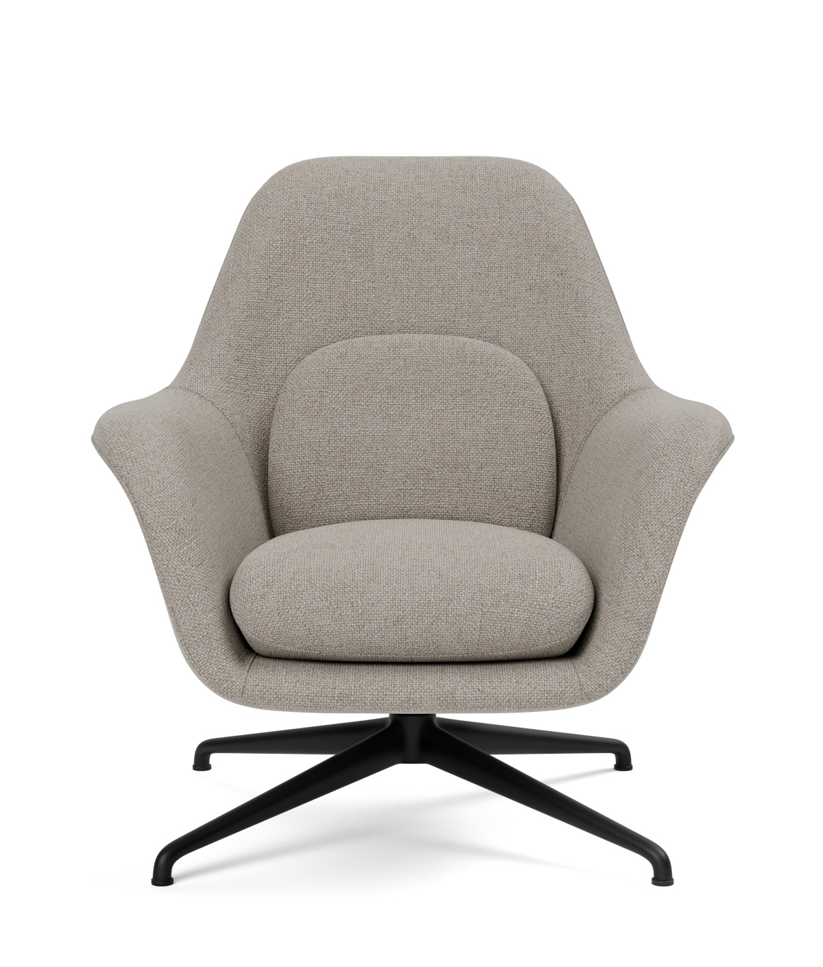 Swoon Lounge Petit Armchair Swivel Base, schwarz / sunniva 717