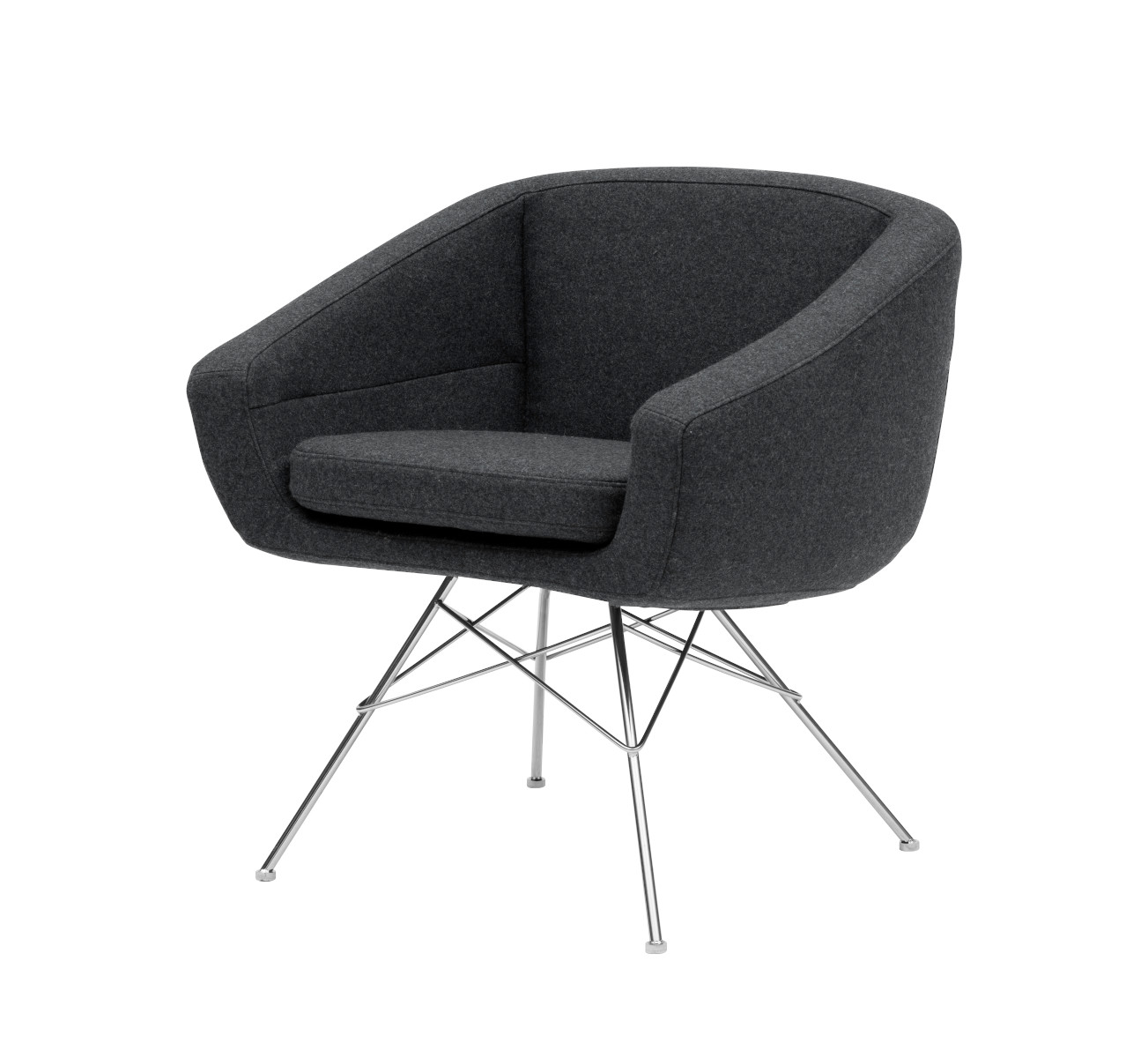 Softline Aiko Sessel mit modernem Design, bequemer Polstersessel für Wohn- und Lounge-Bereiche