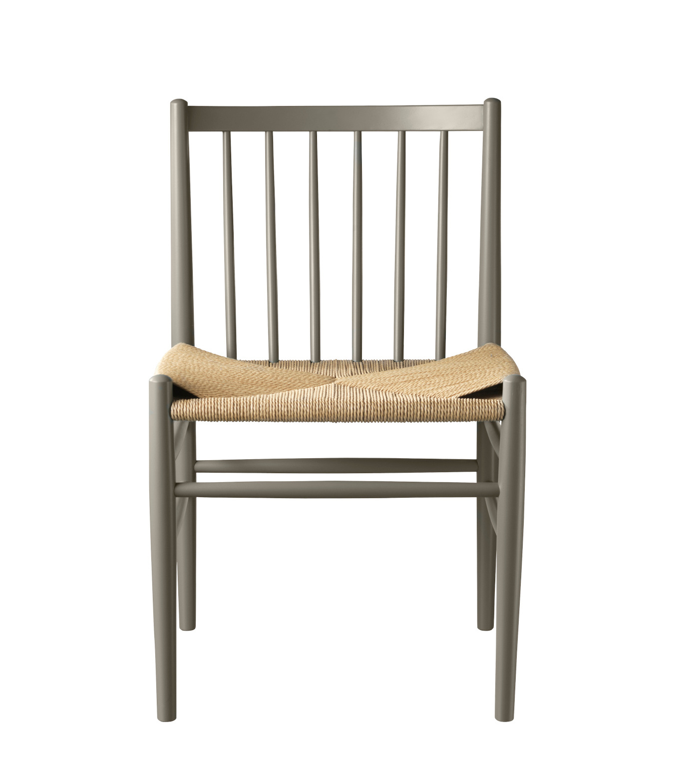 FDB Møbler J80 Stuhl, nordischer Design-Stuhl, ergonomisch, Buche moss grey, Naturgeflecht, langlebig, nachhaltig