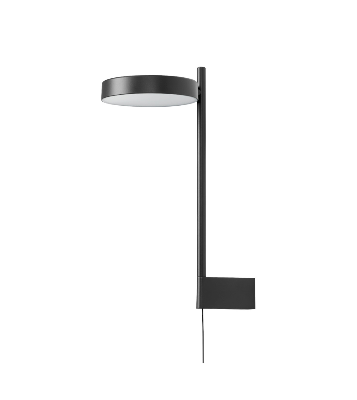 w242 Pastille alu br2 Wandleuchte, jet black