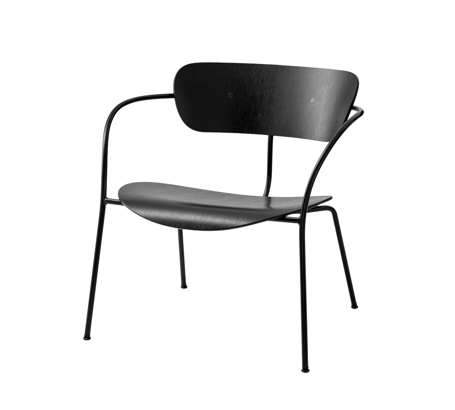 Pavilion AV5 Loungesessel, schwarz / eiche schwarz lackiert Pavilion AV5 Loungesessel, schwarz / eiche schwarz lackiert