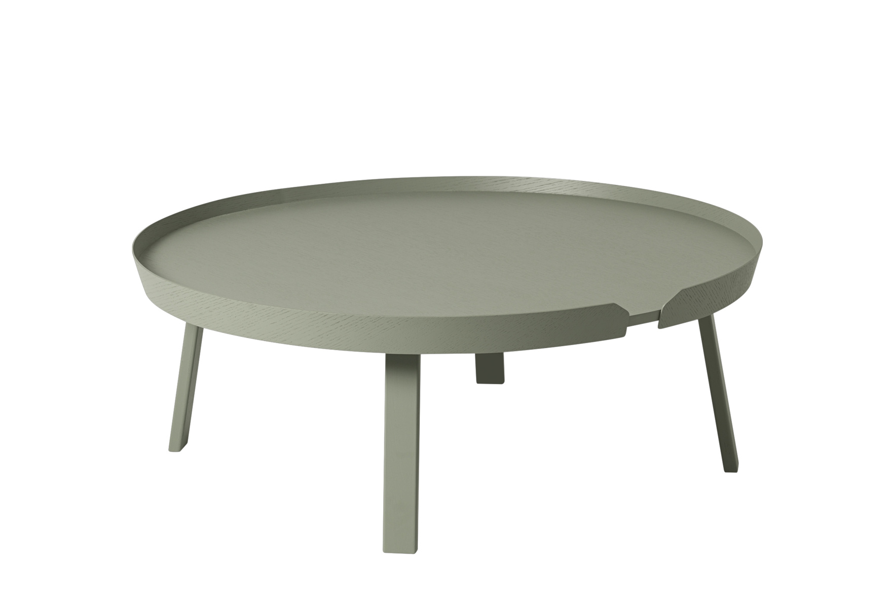 Muuto Around Couchtisch Ø 95 cm in Dusty Green – elegantes Design für Ihr Wohnzimmer Muuto Around Couchtisch Ø 95 cm in Dusty Green, skandinavisches Design für moderne Wohnzimmer